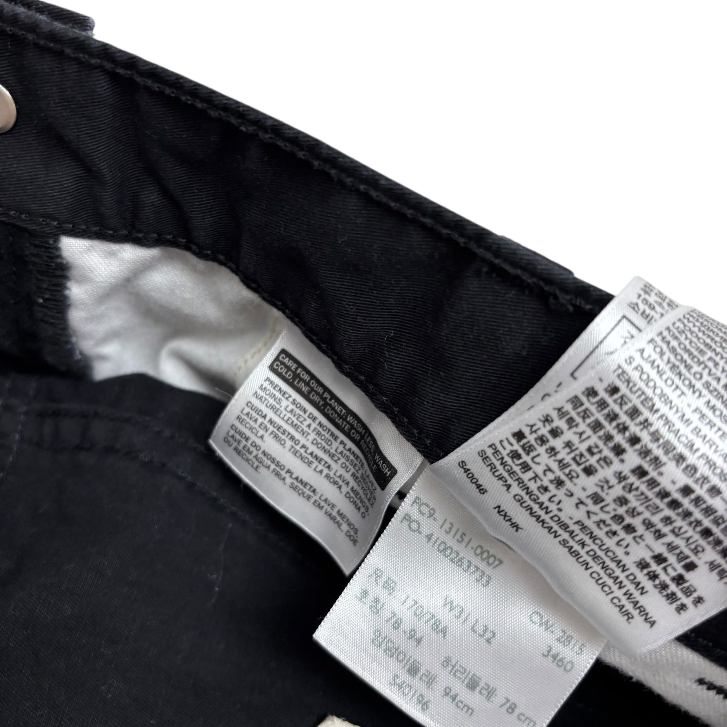 Levis Trousers W31 L32 Mens Black Regular Tapered Fit Pants (E)