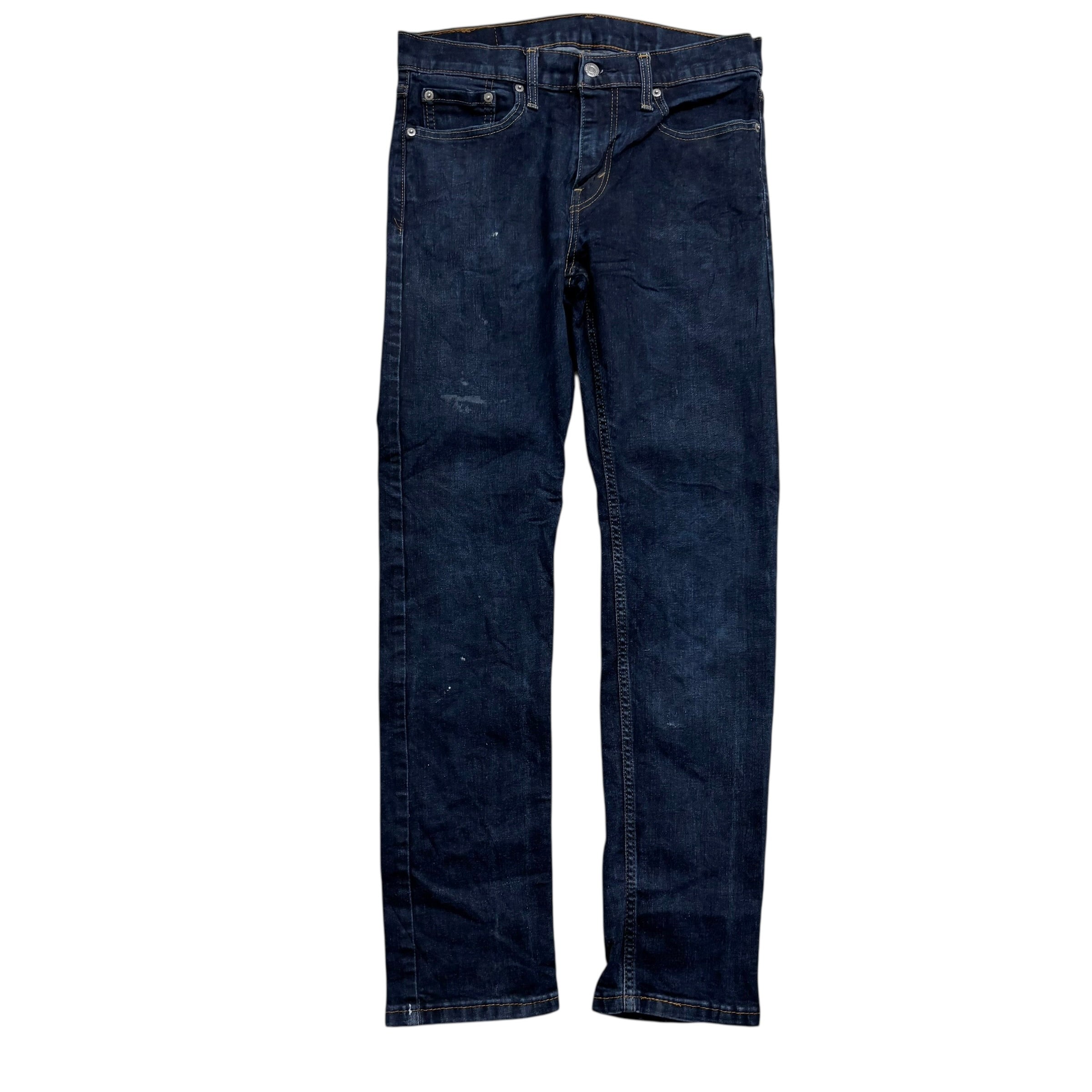 Levis 502 Jeans W29 L31 Mens Dark Blue Regular Tapered Fit Stretch Denim (F)