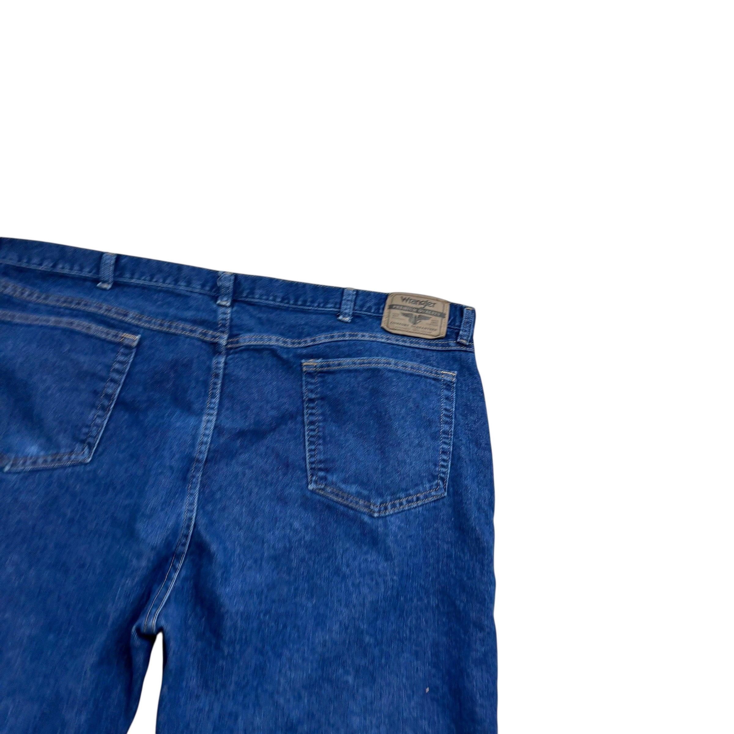 Wrangler Jeans W44 L30 Mens Dark Blue Regular Straight Fit Denim