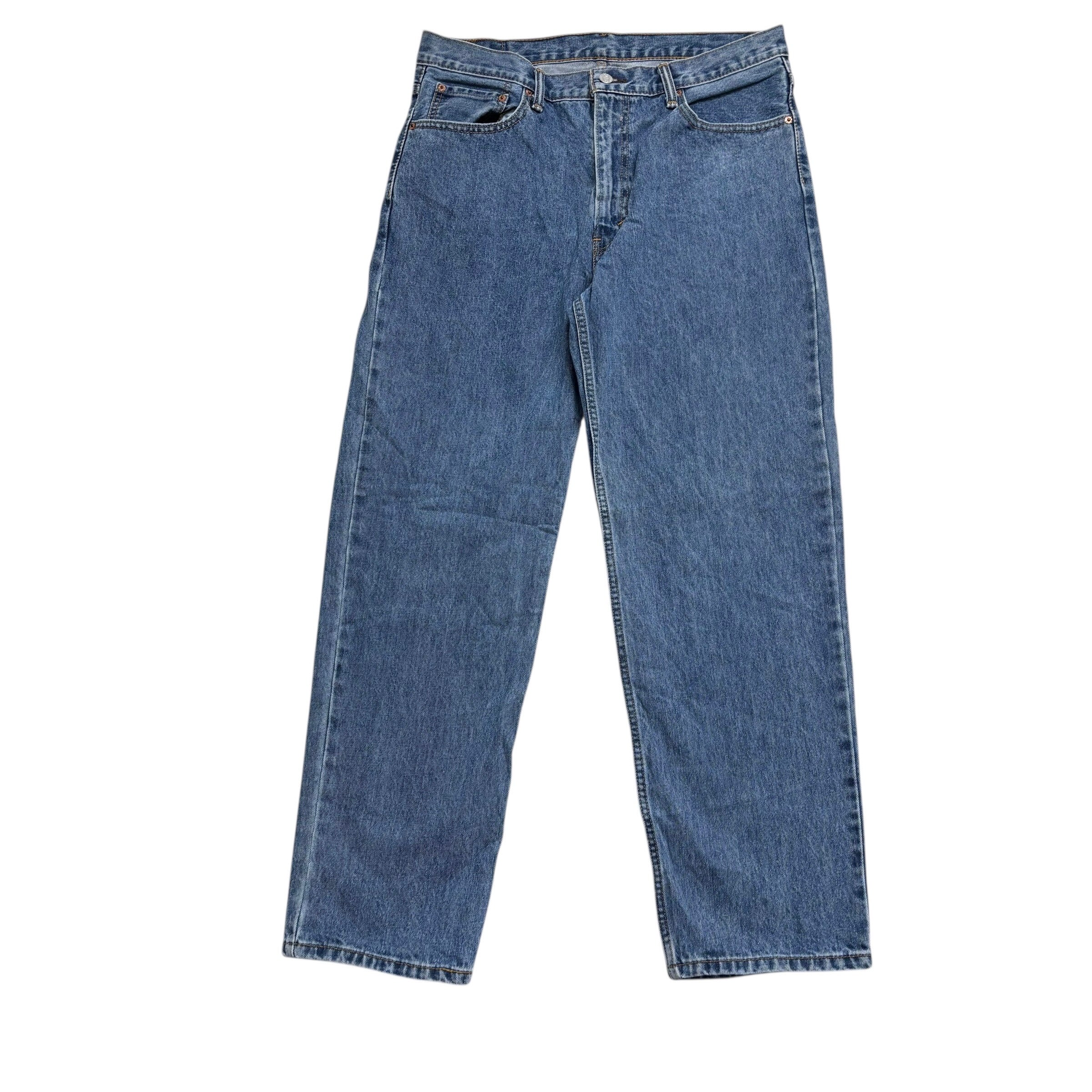 Levis 550 Jeans W36 L32 Mens Mid Blue Baggy Relaxed Straight Fit Denim (E)