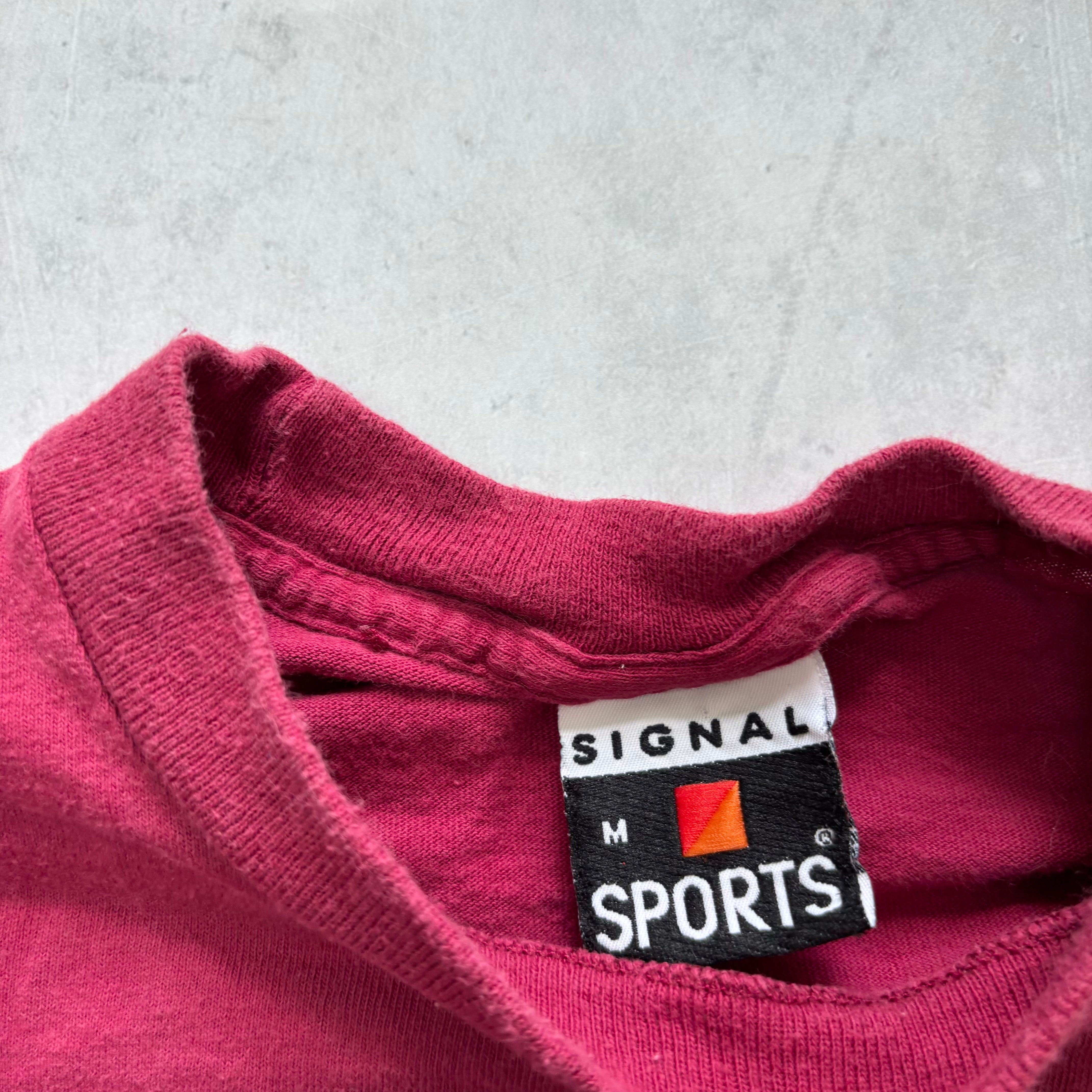 Vintage T Shirt Mens Small Burgundy Single Stitch Graphic Print 90s Music