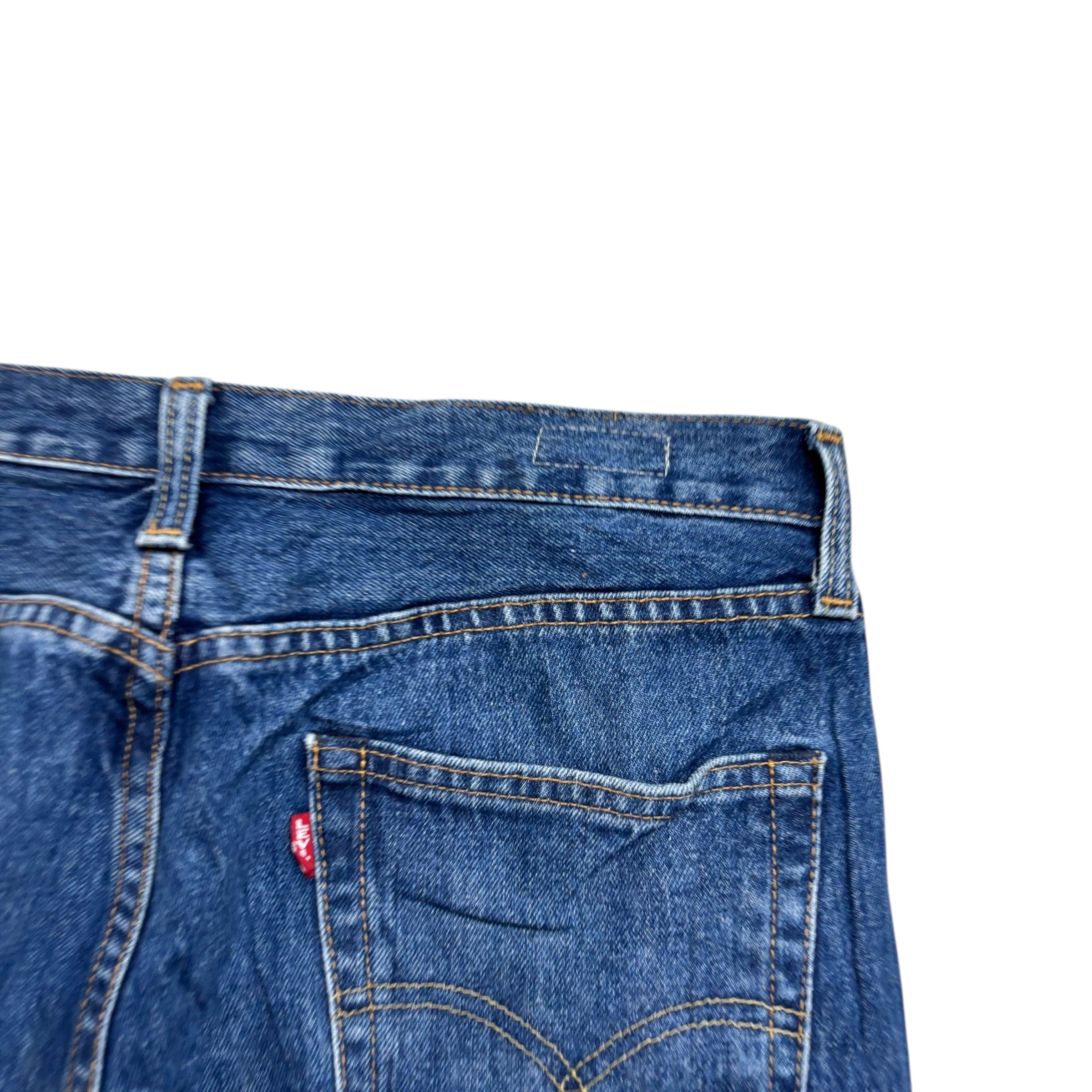 Levis 514 Jeans W32 L30 Mens Mid Blue Regular Straight Fit Premium Denim