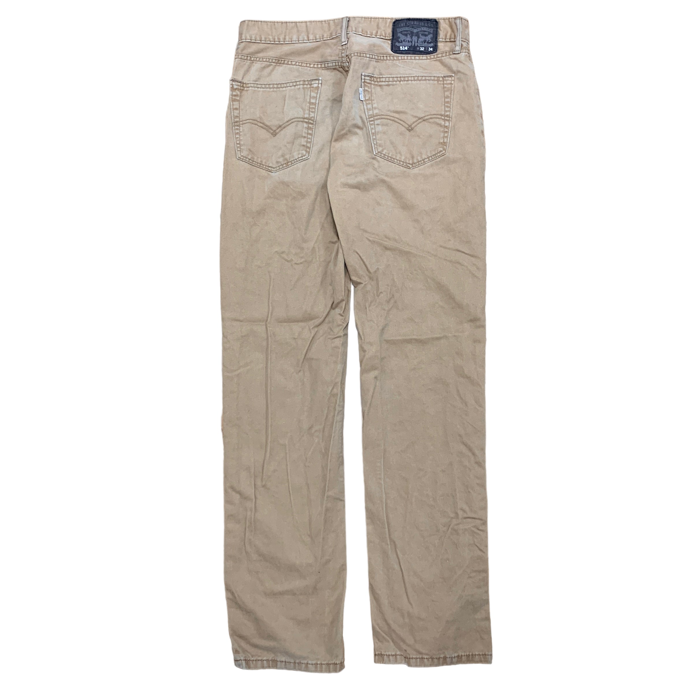 Levis 514 Trousers W32 L34 Mens Chino Brown Straight Fit