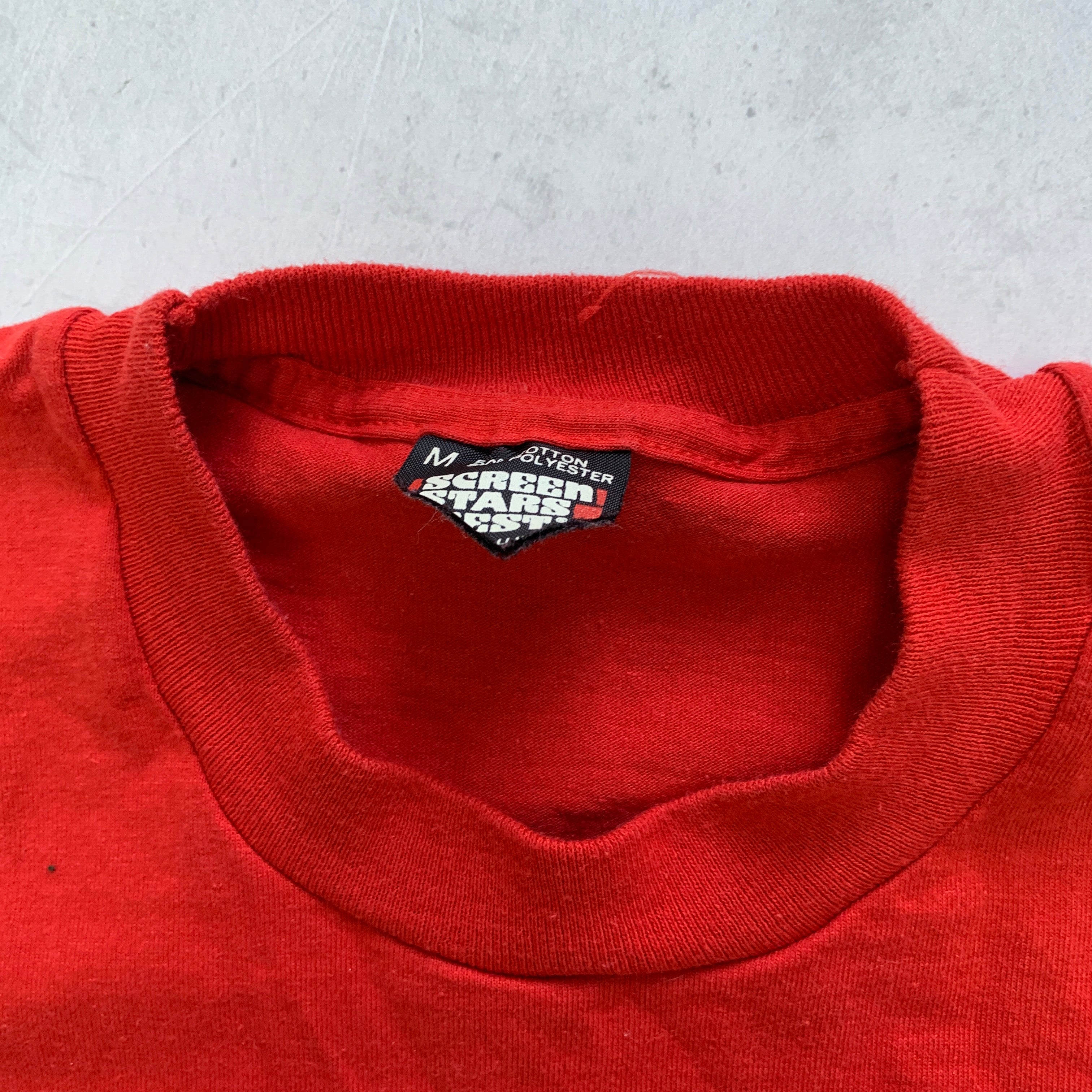 Vintage T Shirt Mens Small Red Single Stitch Graphic Print 90s USA Tourist