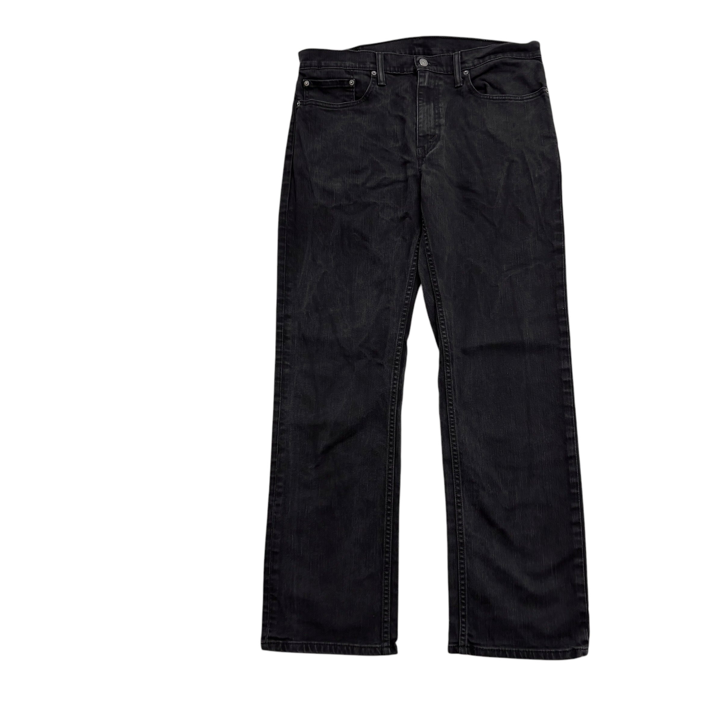 Levis 559 Jeans W36 L34 Mens Black Relaxed Straight Fit Stretch Denim