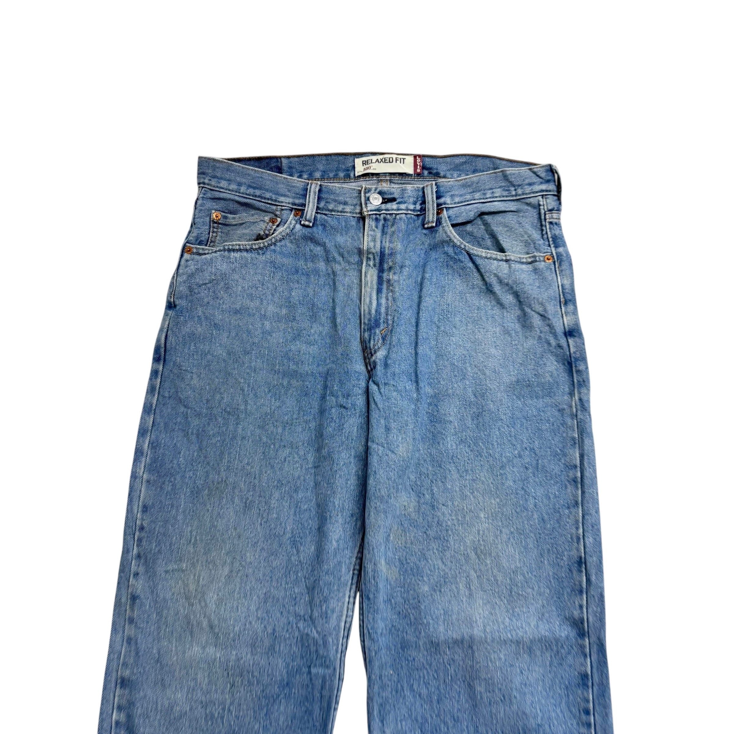 Levis 550 Jeans W36 L30 Mens Light Blue Baggy Relaxed Straight Fit Vintage Denim