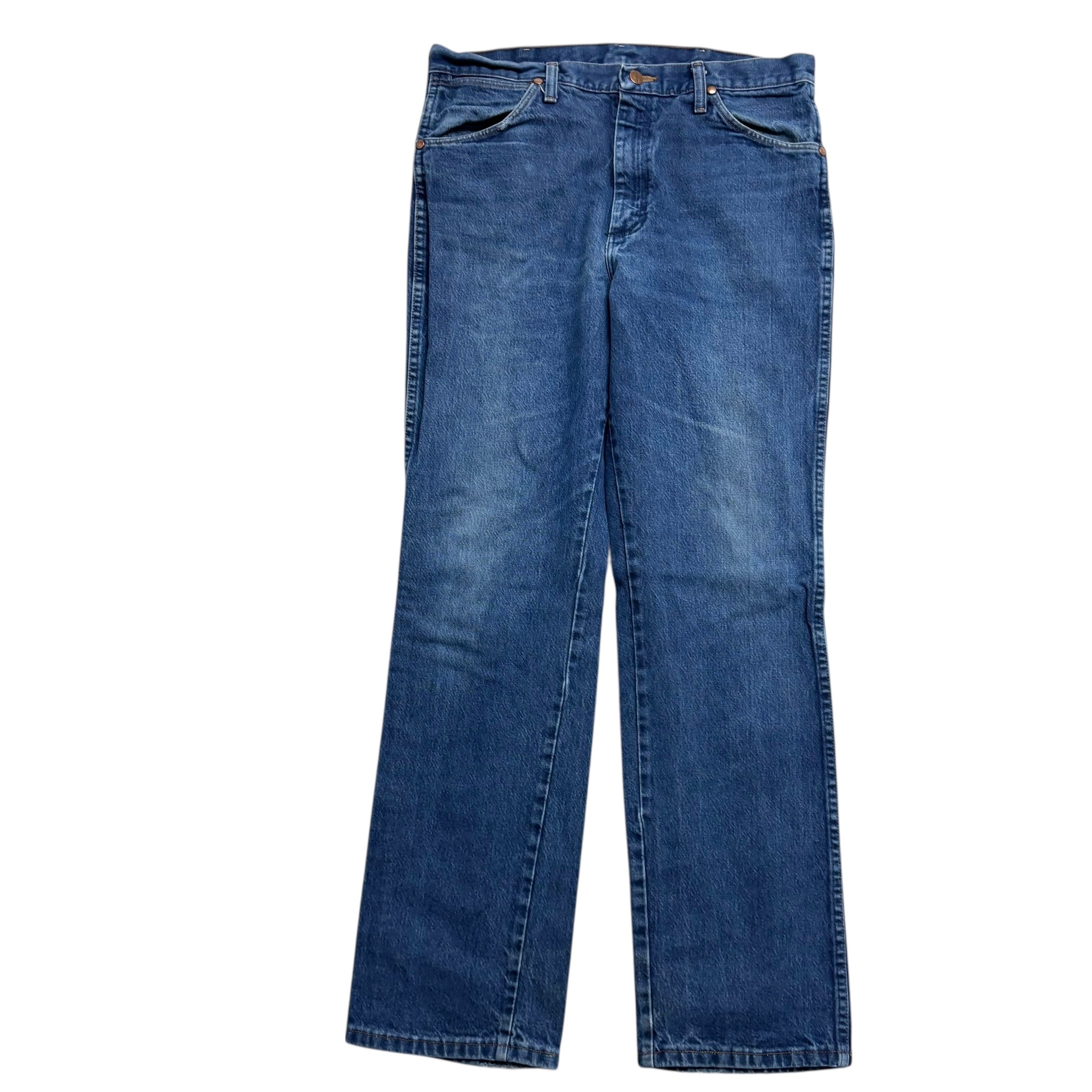 Wrangler Jeans Cowboy Cut W34 L32 Mens Mid Blue 936 Slim Fit Denim (E)