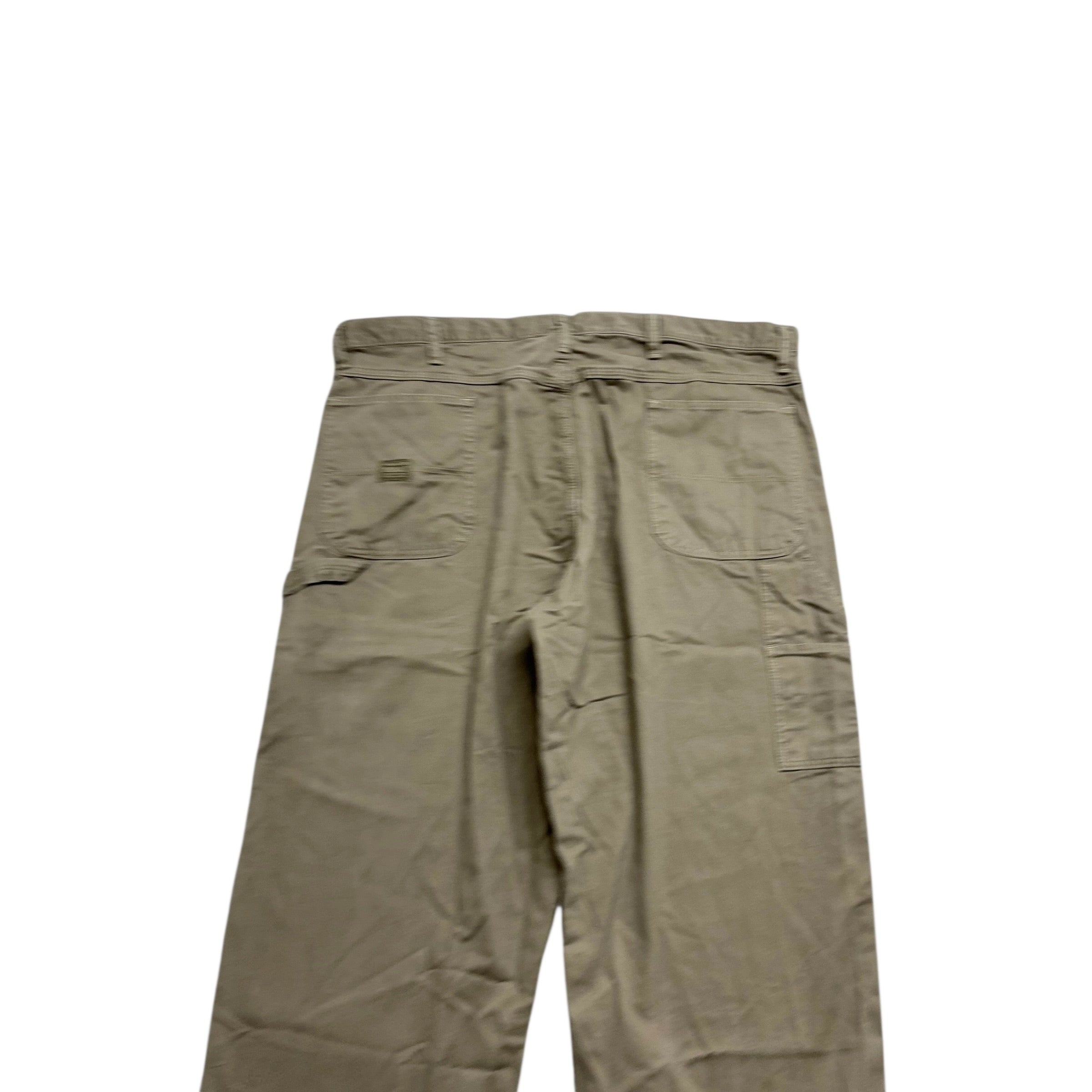 Wrangler Carpenter Trousers W42 L32 Mens Beige Relaxed Baggy Fit Pants (E)