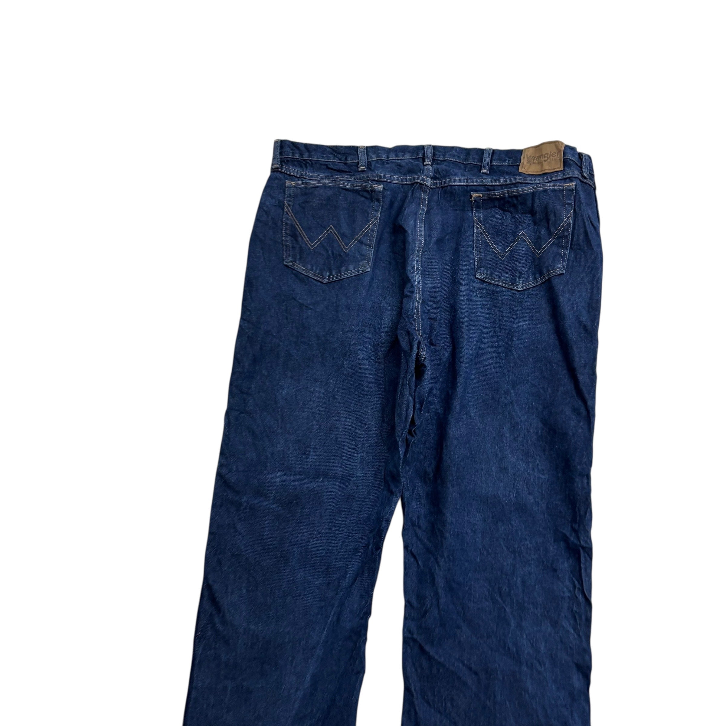 Wrangler Jeans W46 L32 Mens Dark Blue Regular Straight Fit Vintage Denim (E)