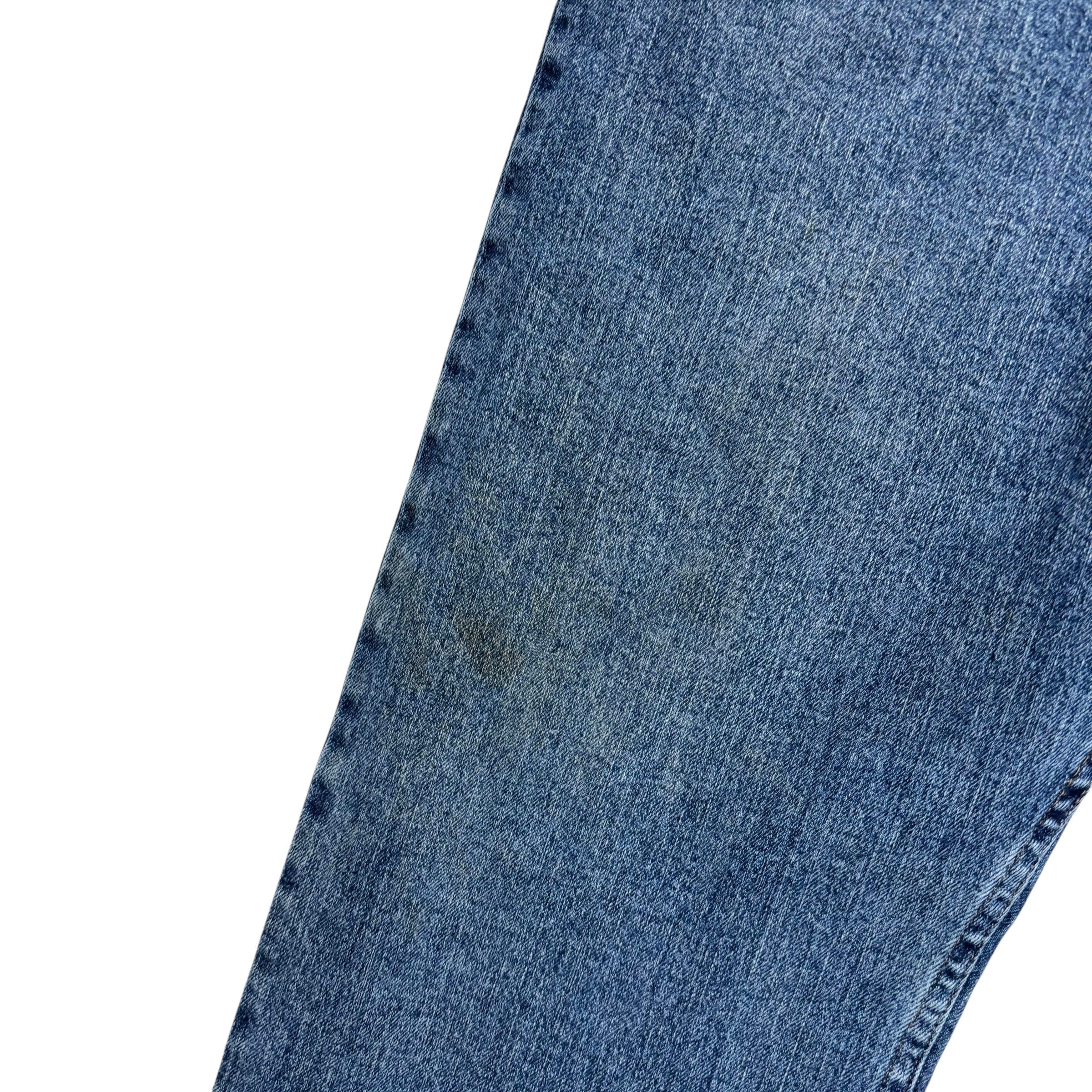 Wrangler Jeans W38 L29 Mens Mid Blue Regular Straight Fit Stretch Denim (F)