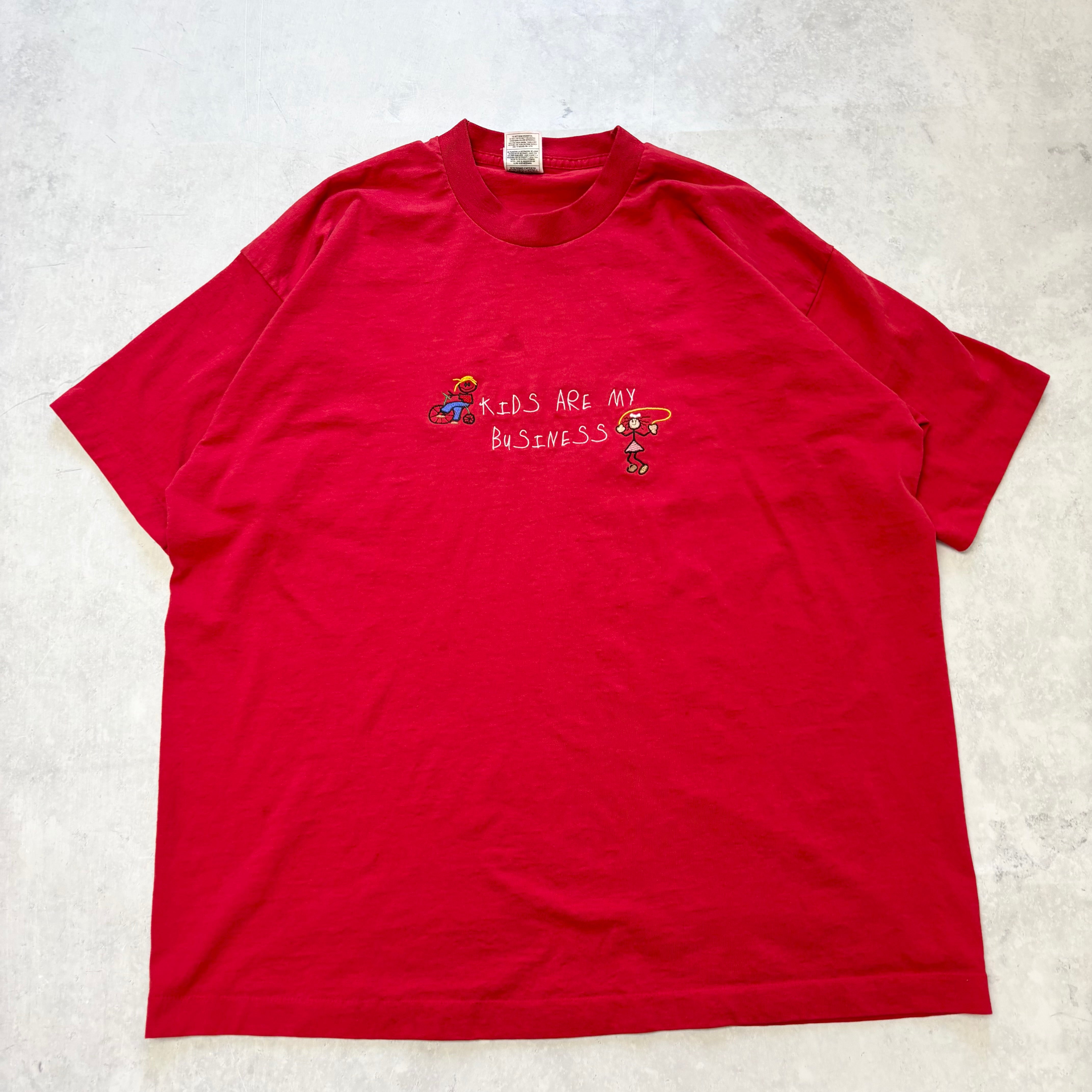 Vintage T Shirt Mens XXL Red Single Stitch Graphic Print 90s USA