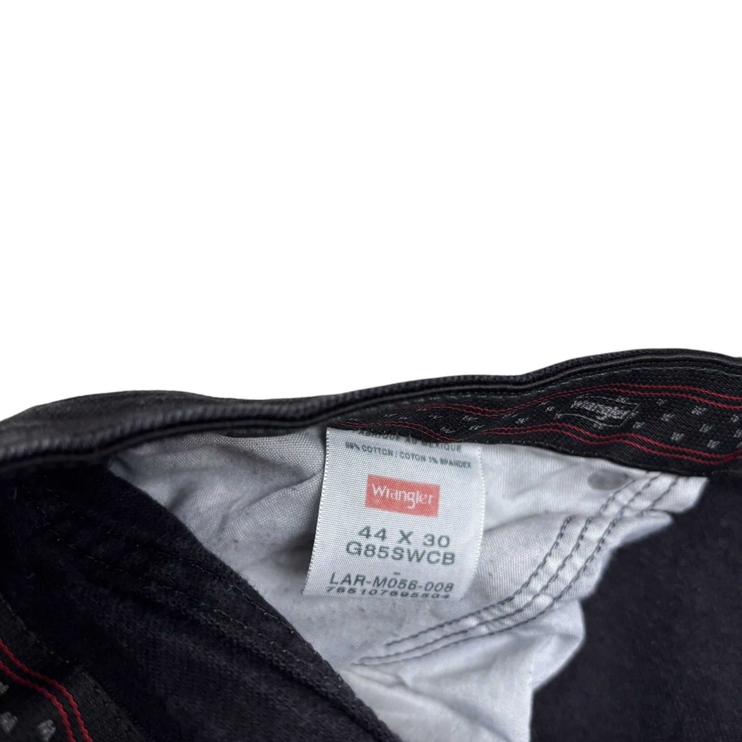 Wrangler Jeans W44 L30 Mens Black Regular Straight Fit Stretch Denim (E)