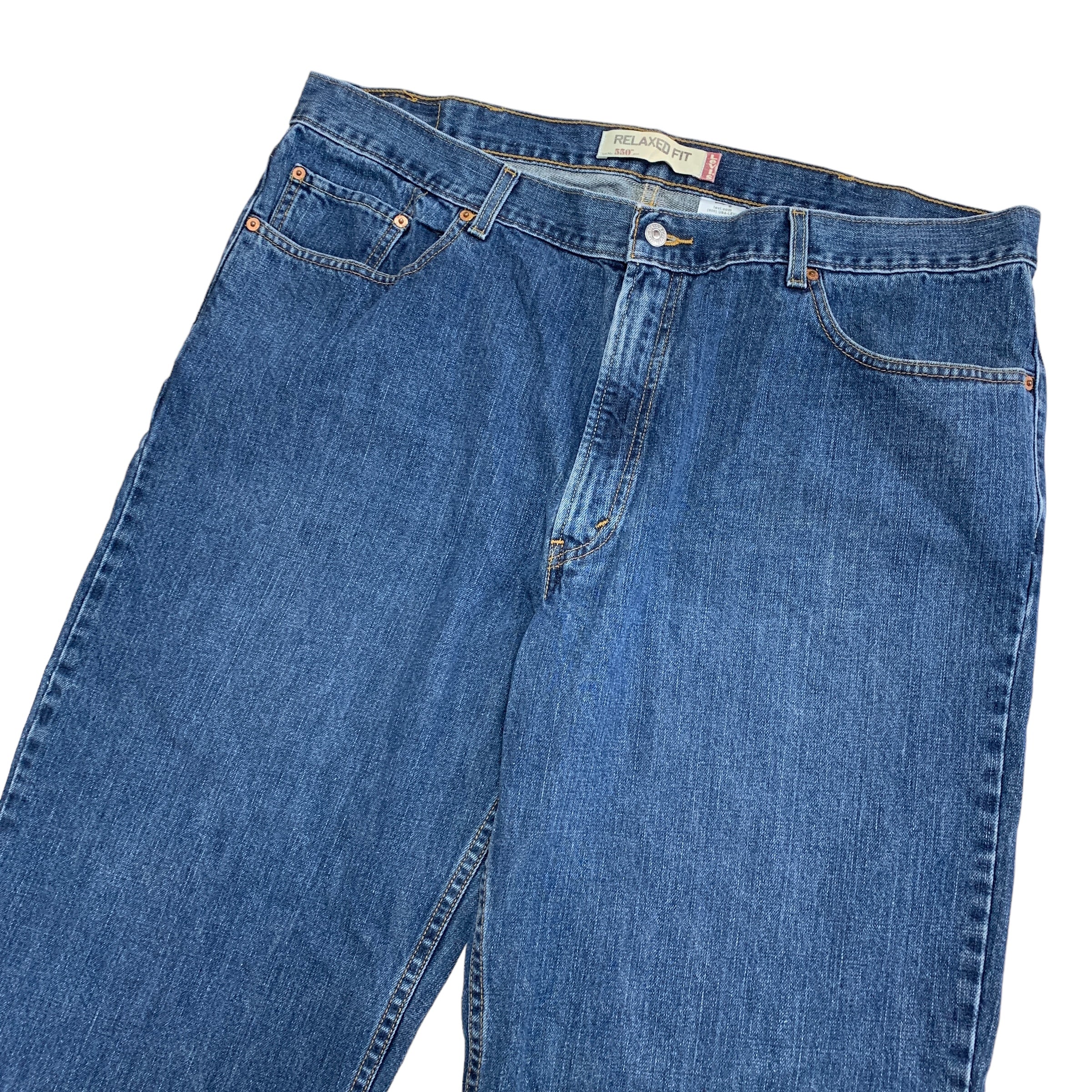 Levis 550 Jeans W42 L29 Mens Mid Blue Baggy Relaxed Straight Vintage Y2K Denim