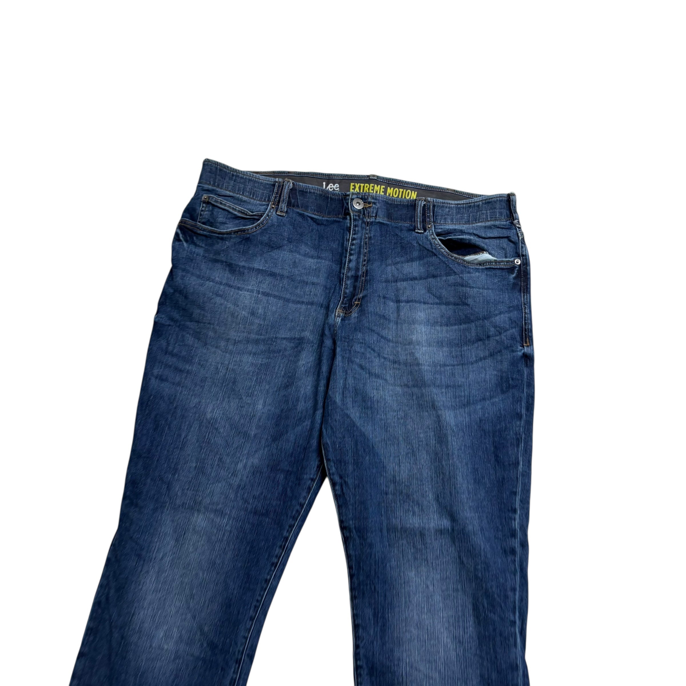 Lee Jeans W44 L32 Mens Dark Blue Regular Tapered Fit Stretch Denim (E)