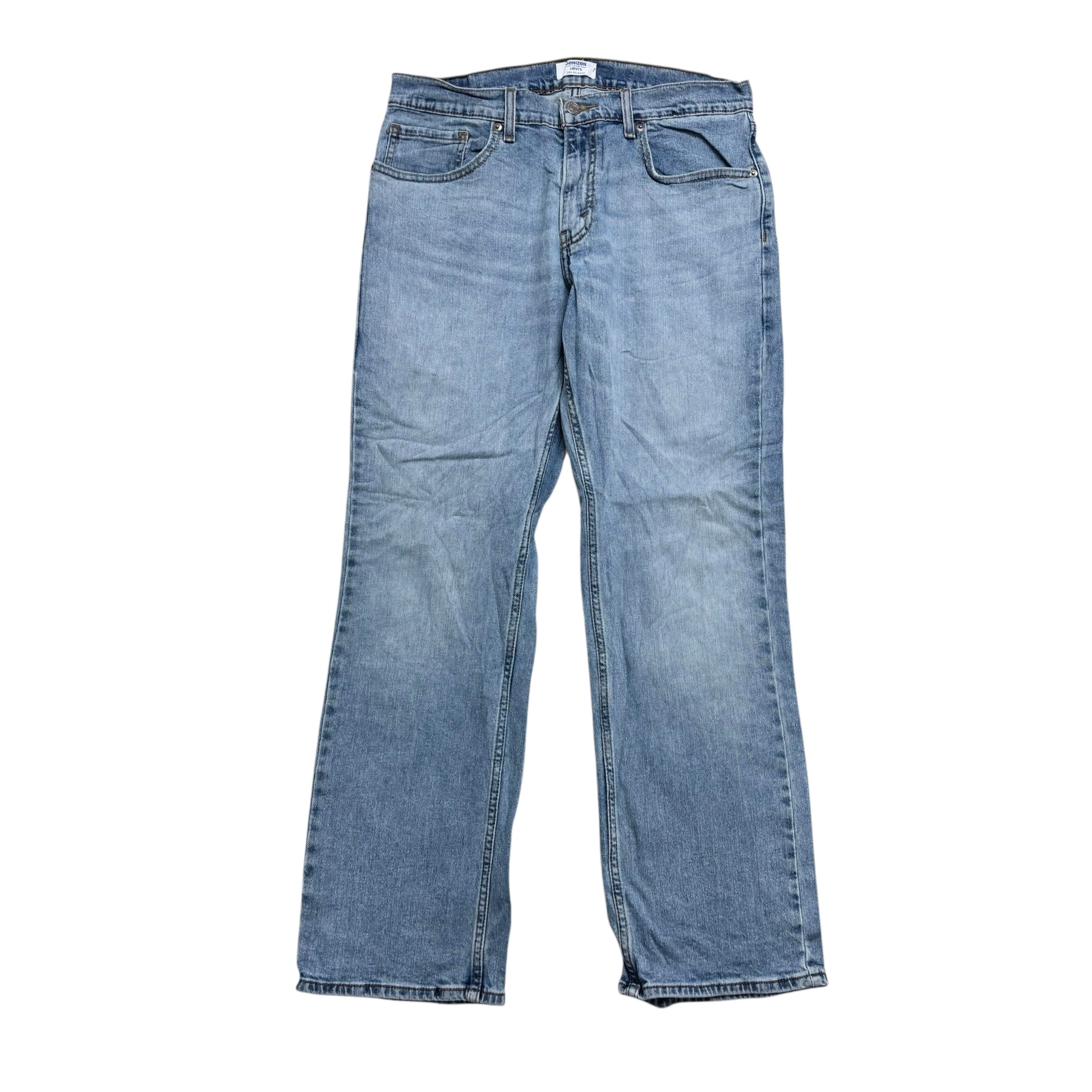 Levis Denizen Jeans W32 L30 Mens Light Blue Relaxed Straight Stretch Denim