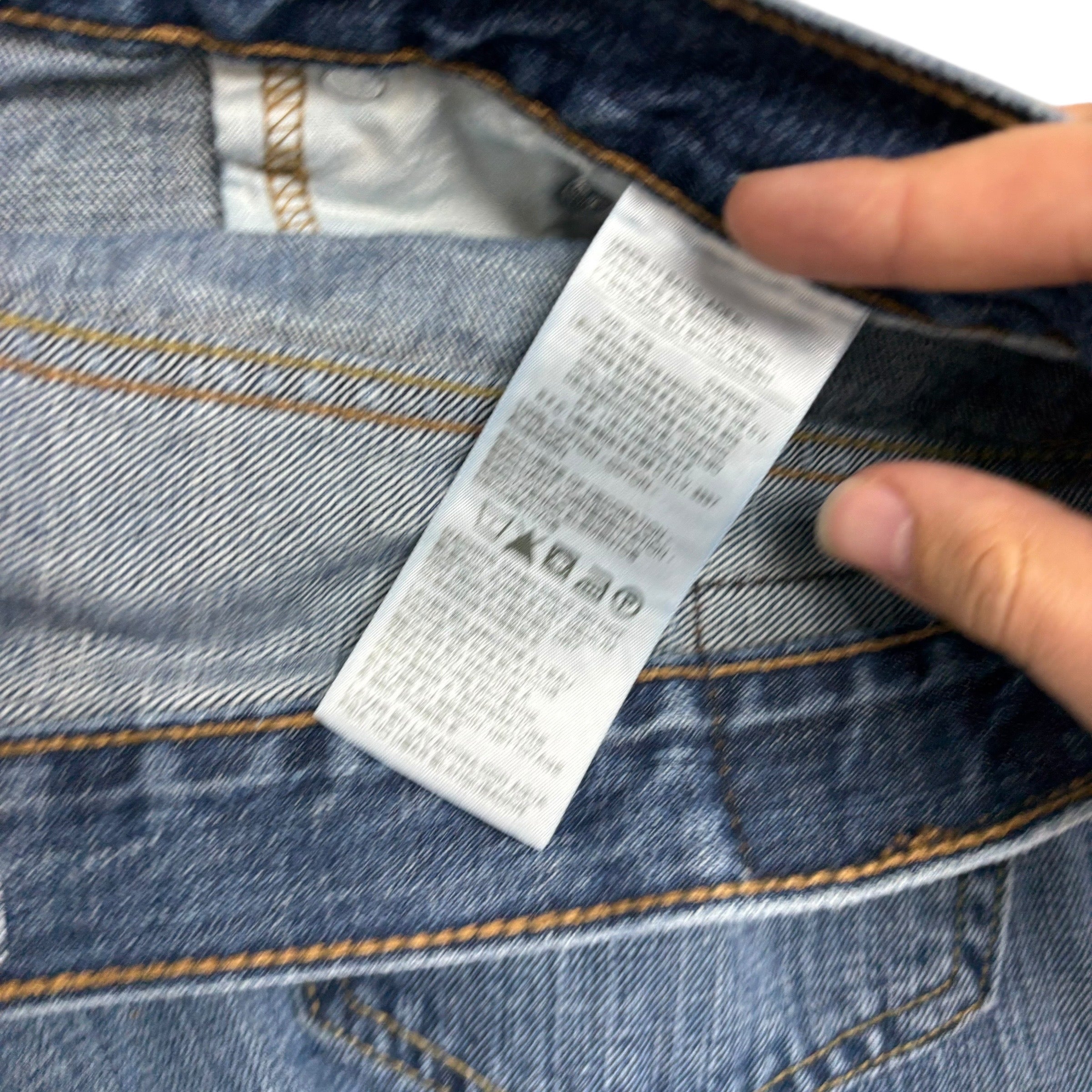 Levis Signature Jeans W34 L32 Mens Mid Blue Relaxed Straight Fit Denim