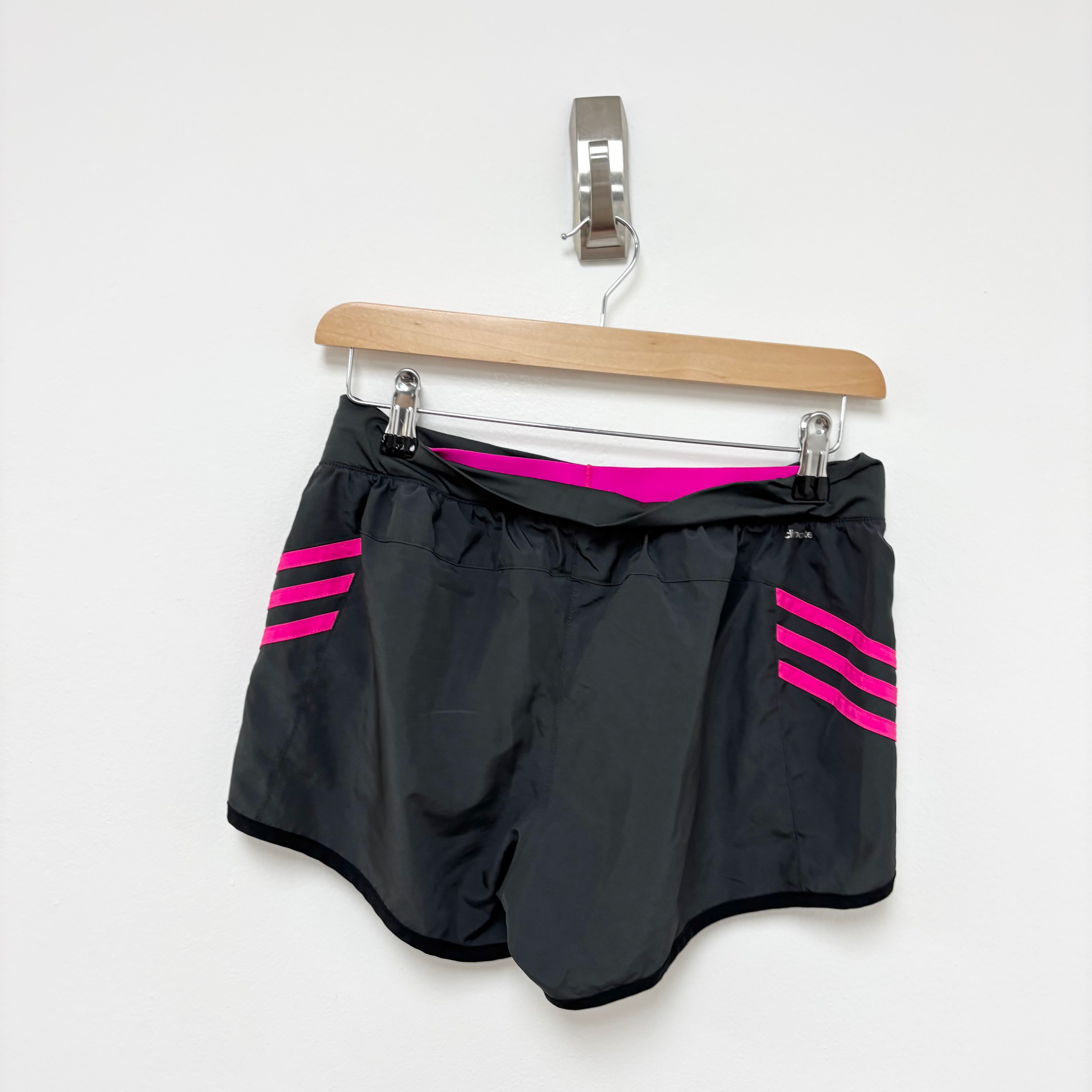 Adidas Shorts Womens Small Black Sports Running Gym Athletic Climalite (E)