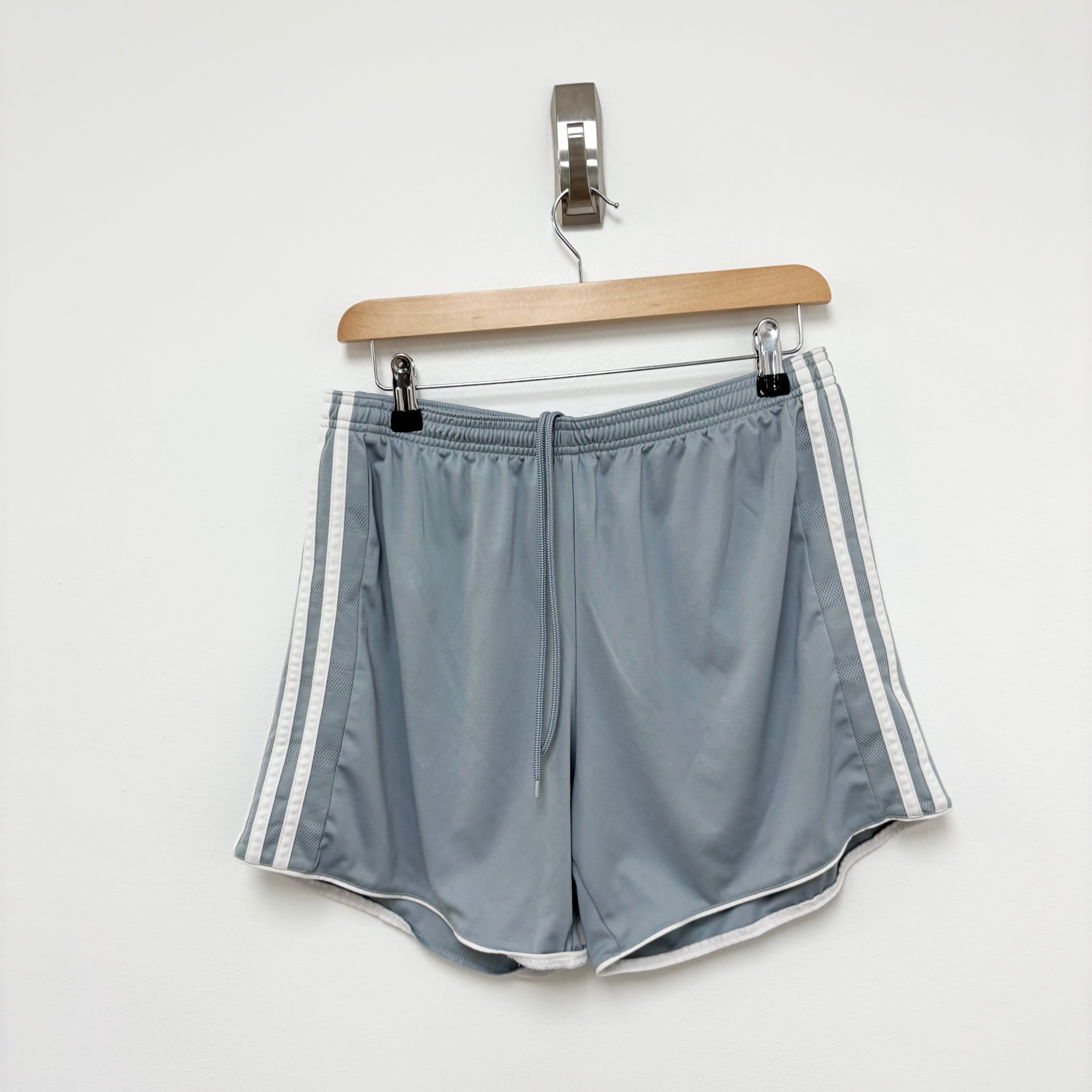 Adidas Shorts Womens Large Grey Sports Running Gym Athletic (E)