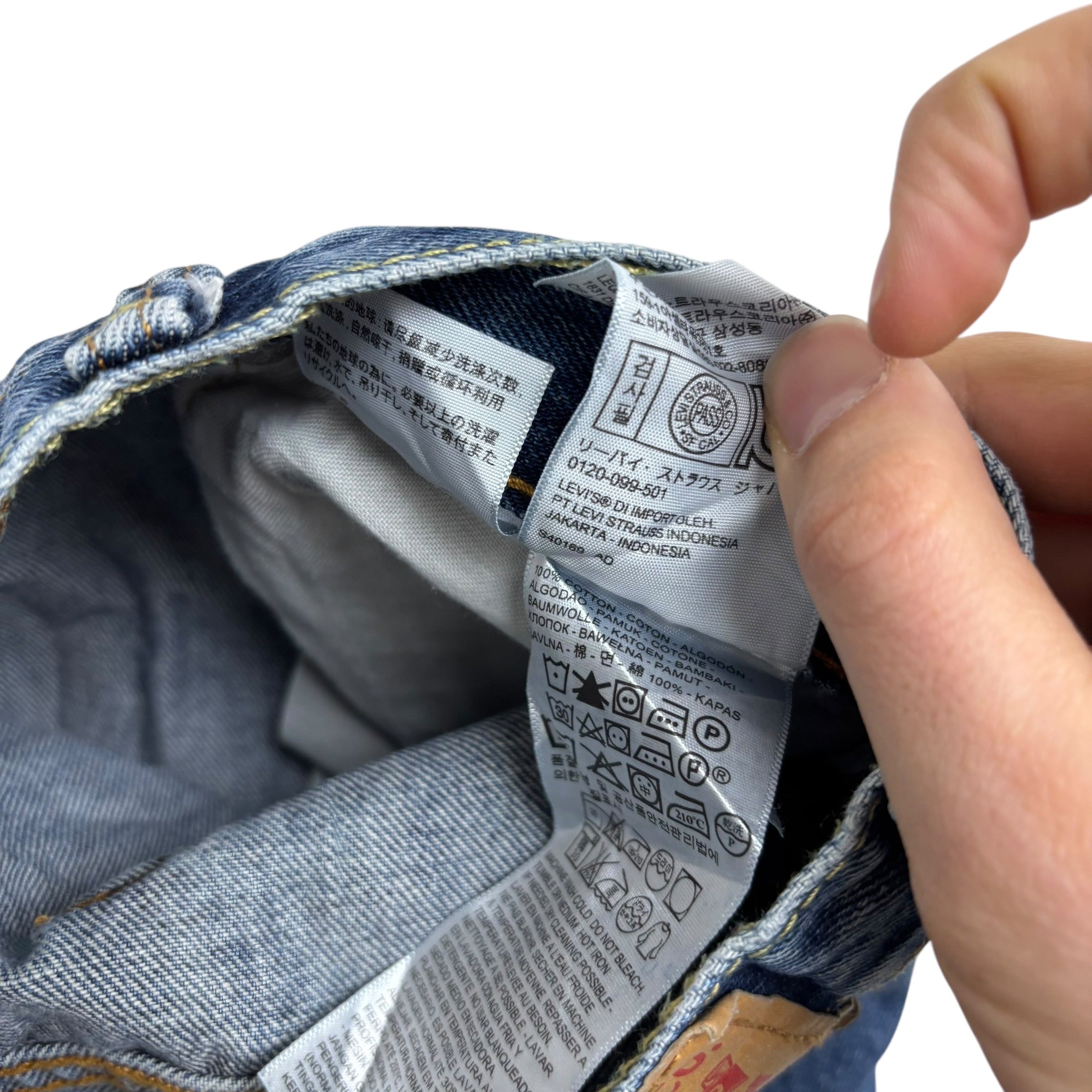 Levis 550 Jeans W30 L30 Mens Mid Blue Relaxed Straight Fit Denim (E)