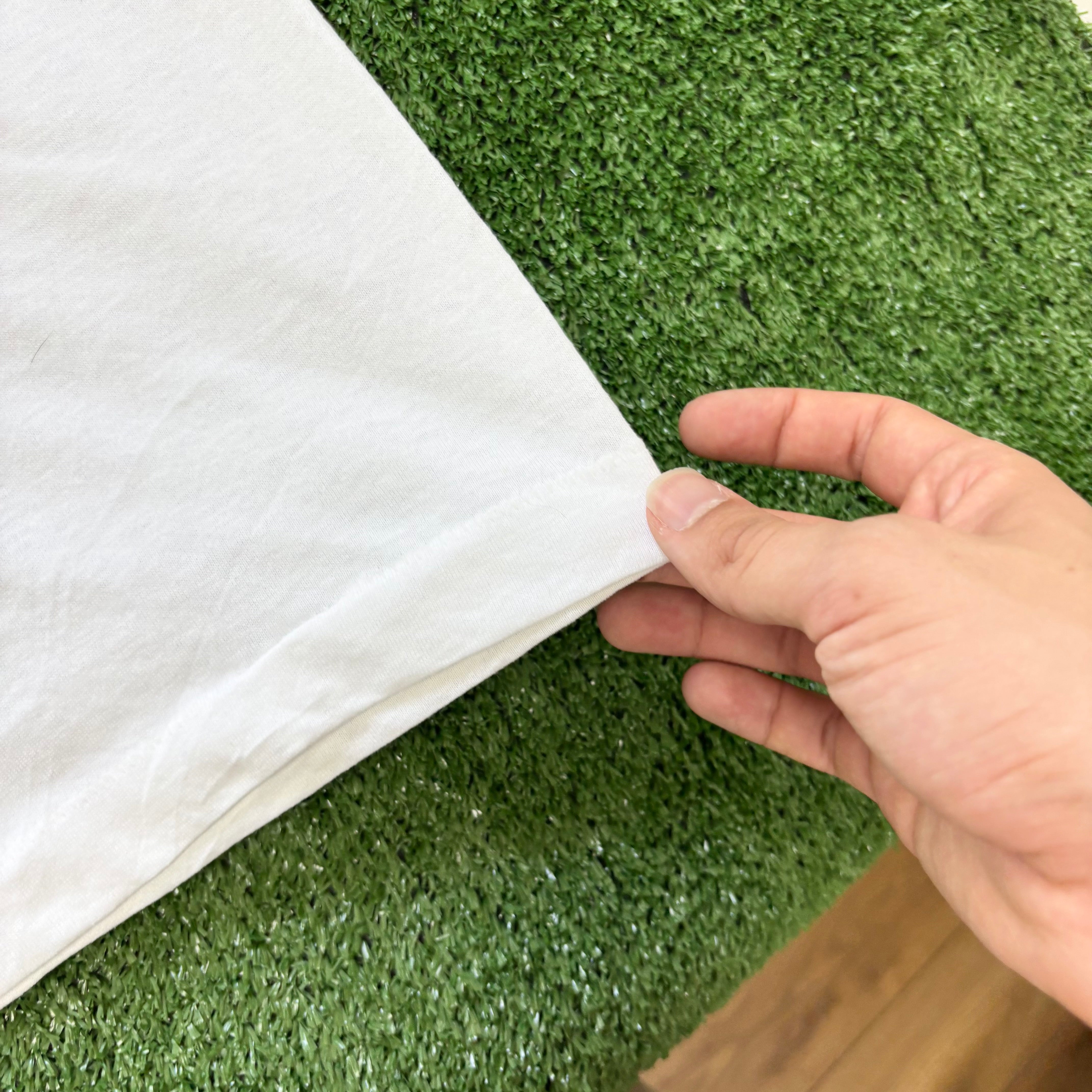 Vintage T Shirt Mens Medium White Single Stitch Graphic Print 90s Run (E)