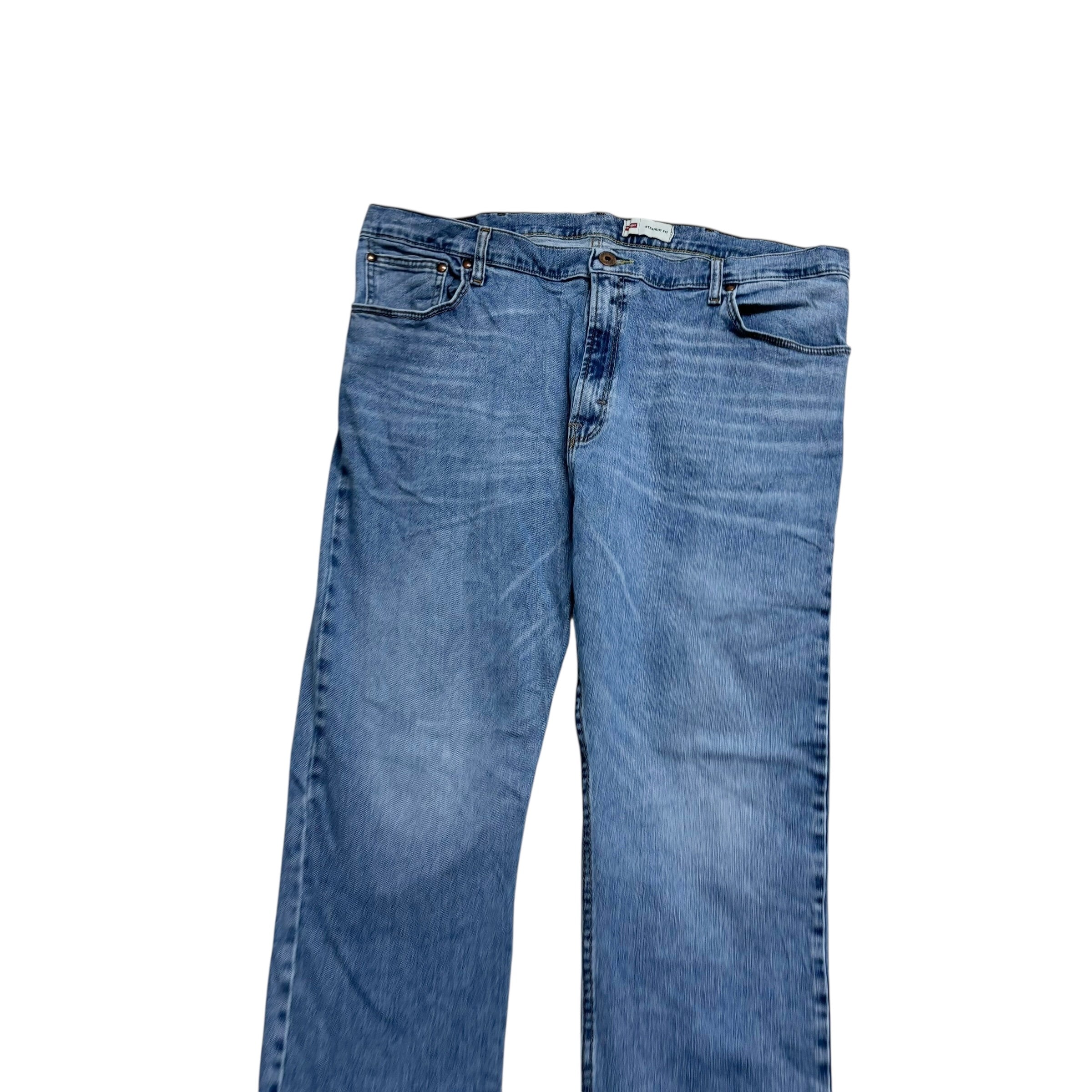 Wrangler Jeans W42 L30 Mens Light Blue Regular Straight Fit Stretch Denim (E)