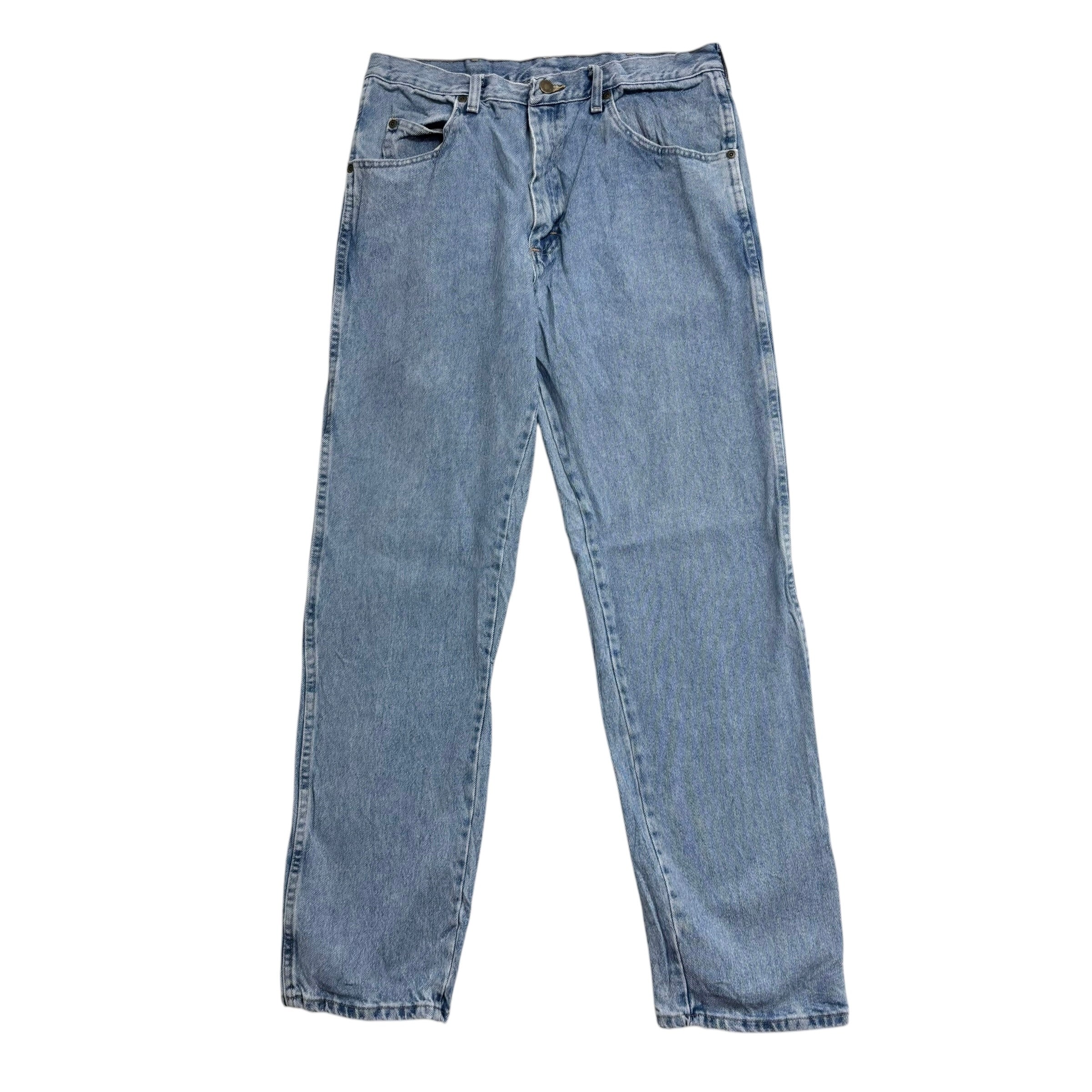 Wrangler Jeans W35 L32 Mens Regular Straight Fit Light Blue Vintage Denim
