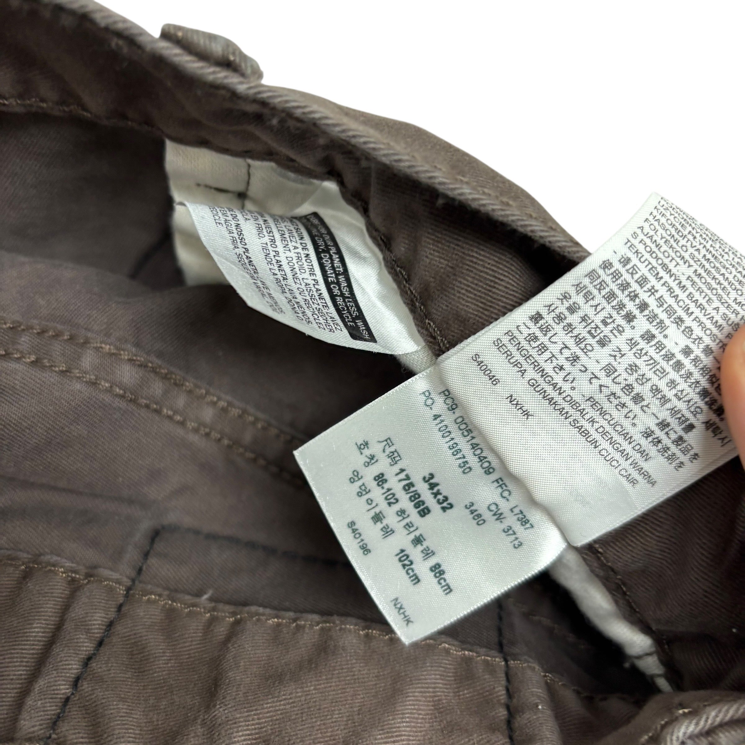 Levis 514 Trousers W34 L32 Mens Brown Regular Straight Fit Cotton Pants (E)