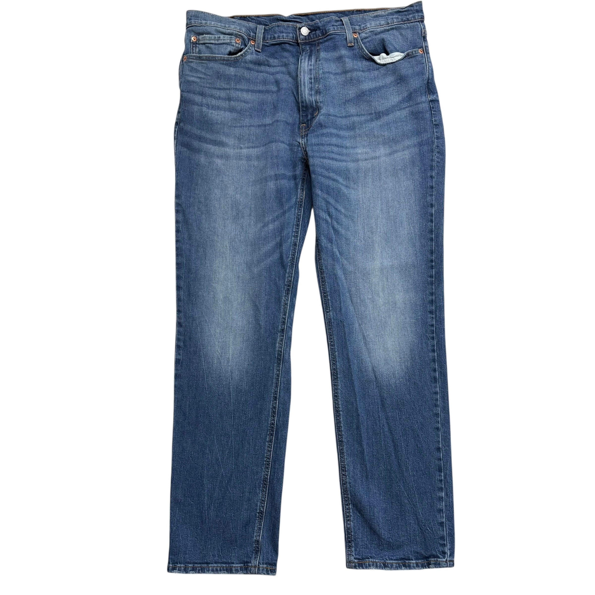 Levis 541 Jeans W38 L32 Mens Mid Blue Athletic Tapered Fit Stretch Denim