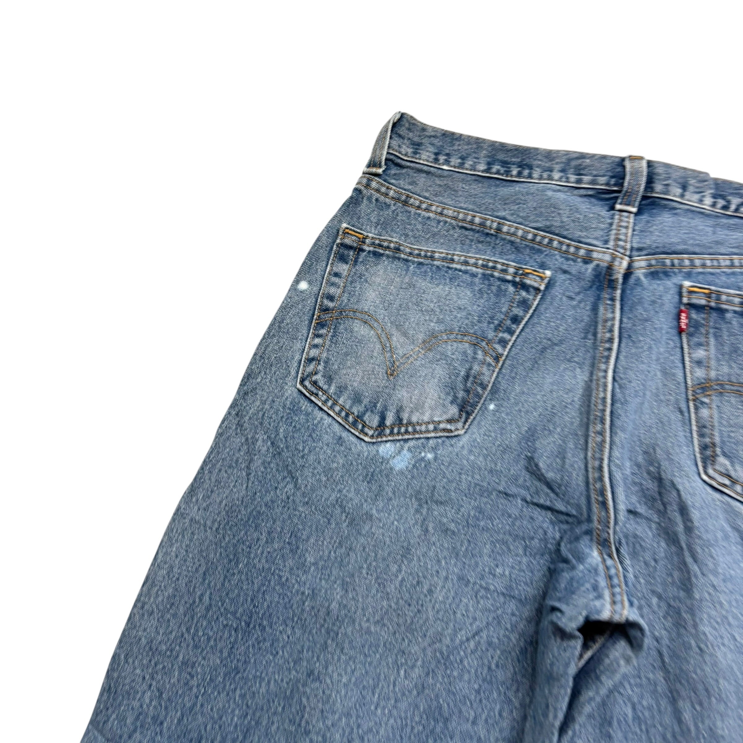 Levis 560 Jeans W34 L34 Mens Mid Blue Baggy Relaxed Comfort Fit Vintage Denim