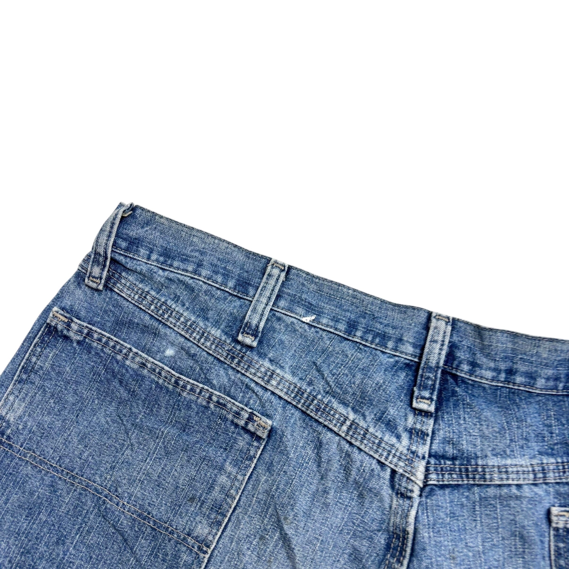 Wrangler Jorts W38 Mens Light Blue Denim Shorts Baggy Relaxed Carpenter (F)