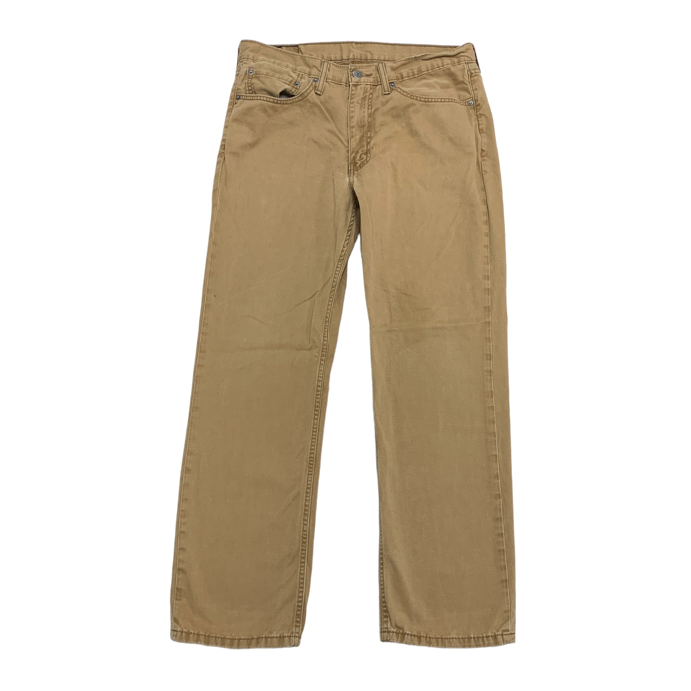 Levis 514 Trousers W34 L30 Mens Brown Chino Straight Fit Cotton