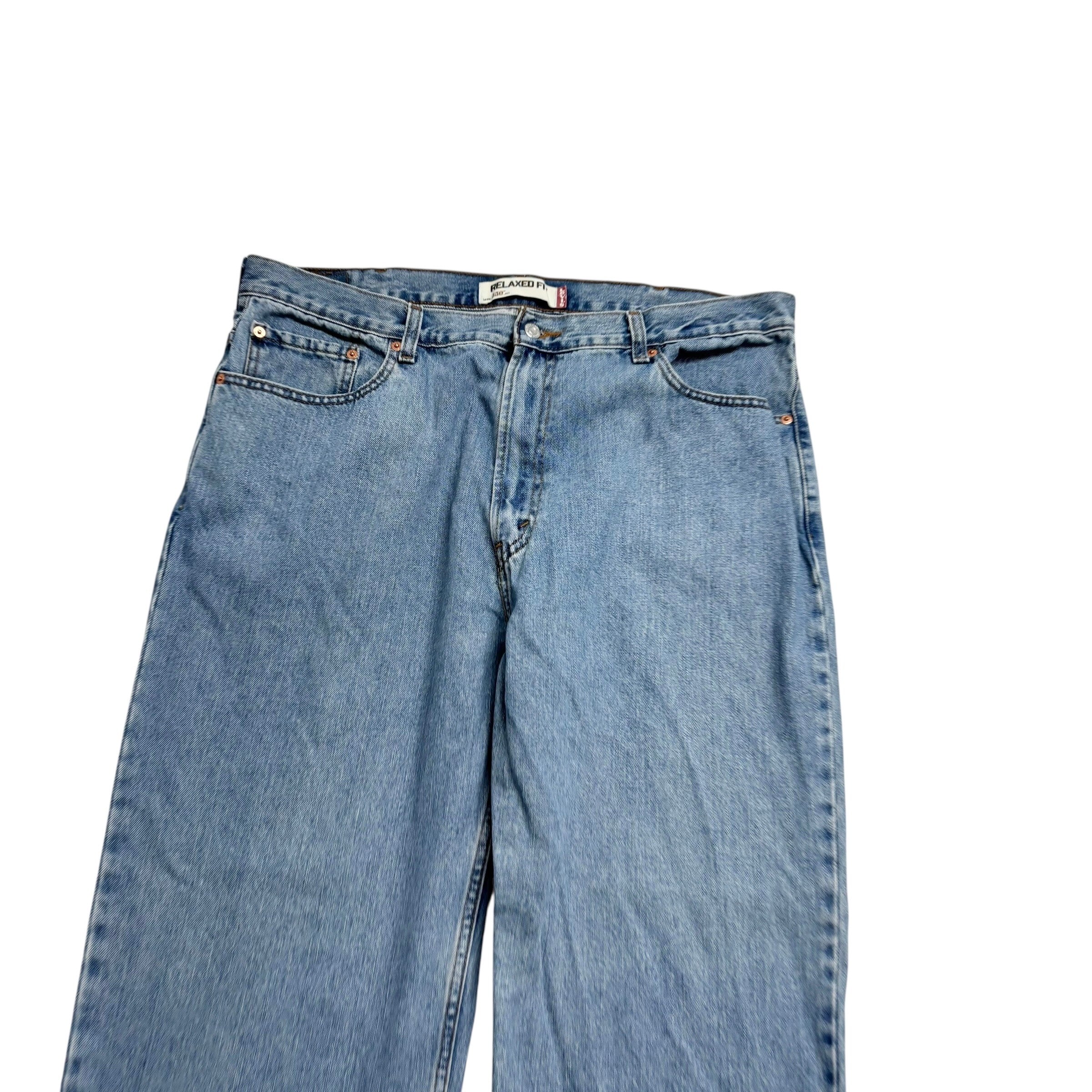 Levis 550 Jeans W40 L31 Mens Light Blue Baggy Relaxed Straight Vintage Denim (E)