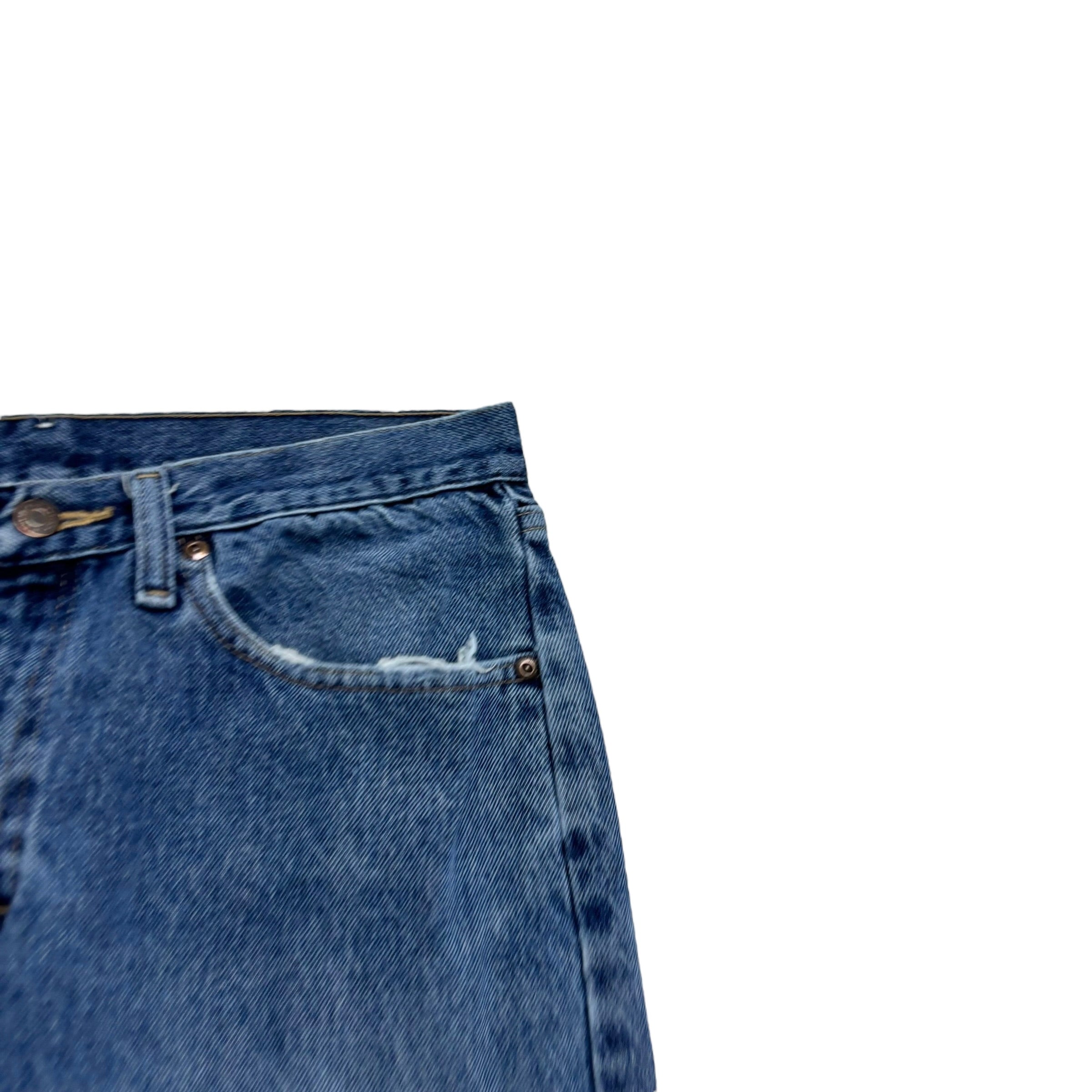 Wrangler Jeans W32 L30 Mens Mid Blue Regular Straight Fit Denim