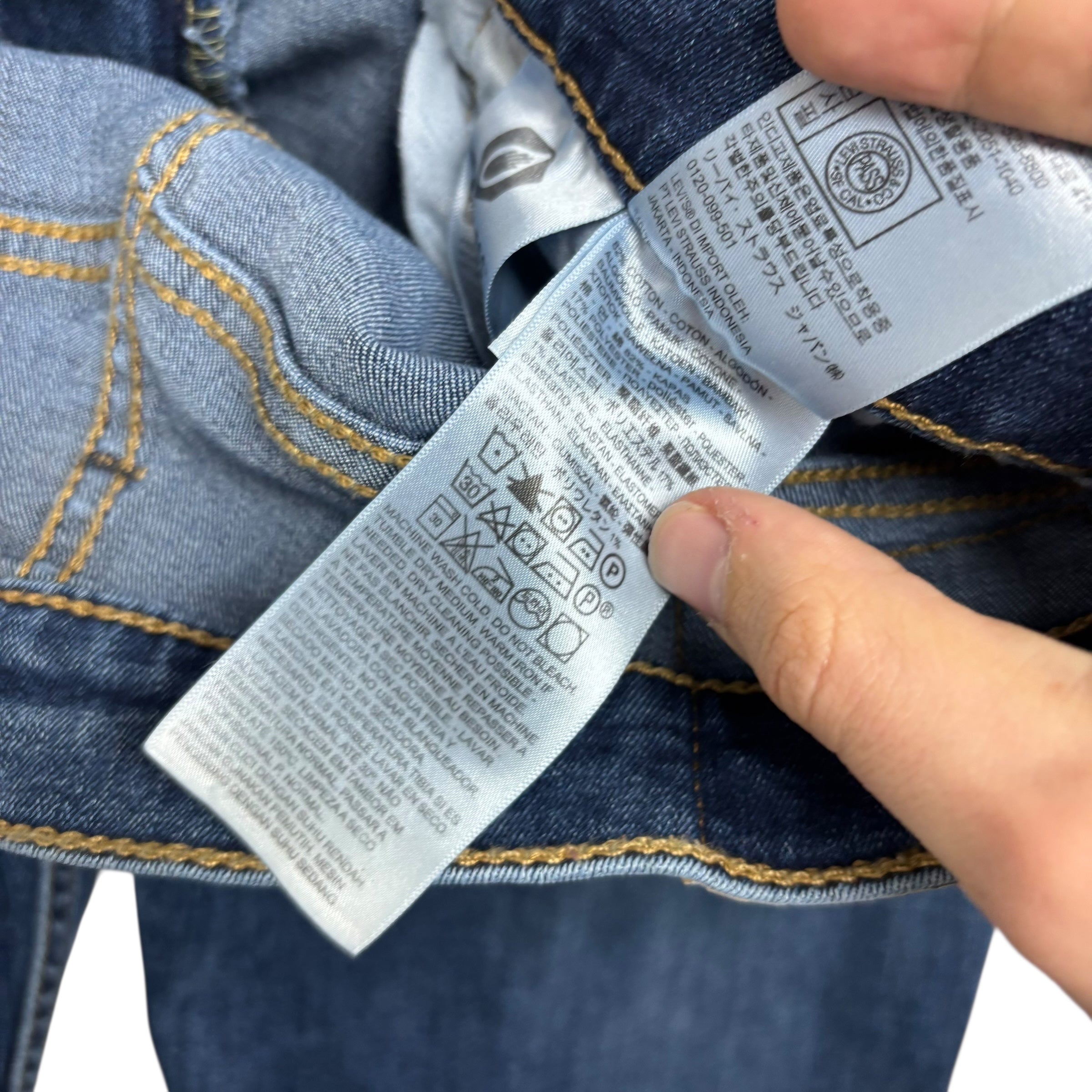 Levis 511 Jeans W30 L32 Mens Mid Blue Slim Fit Stretch Denim (E)