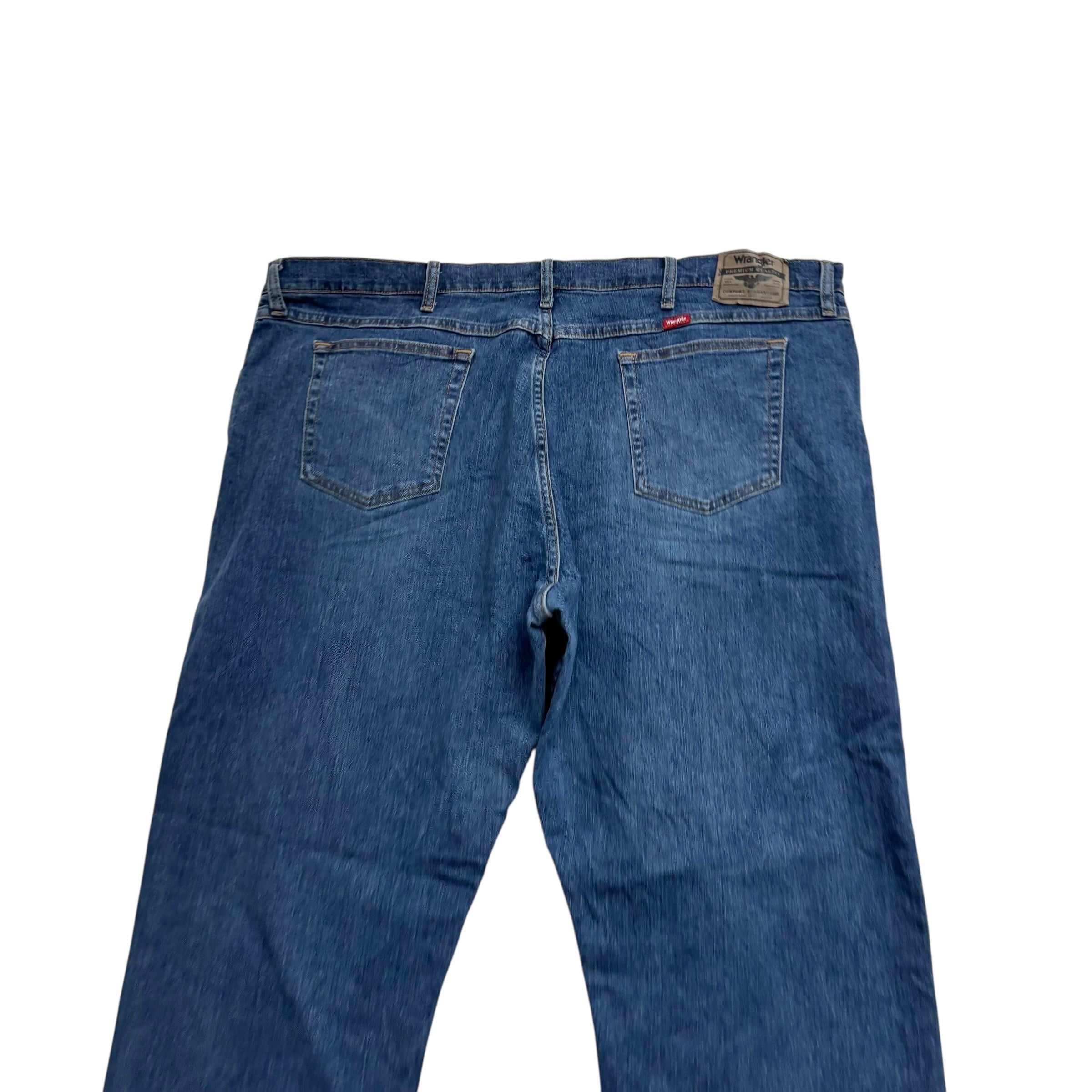 Wrangler Jeans W44 L30 Mens Dark Blue Relaxed Straight Fit Stretch Denim (E)