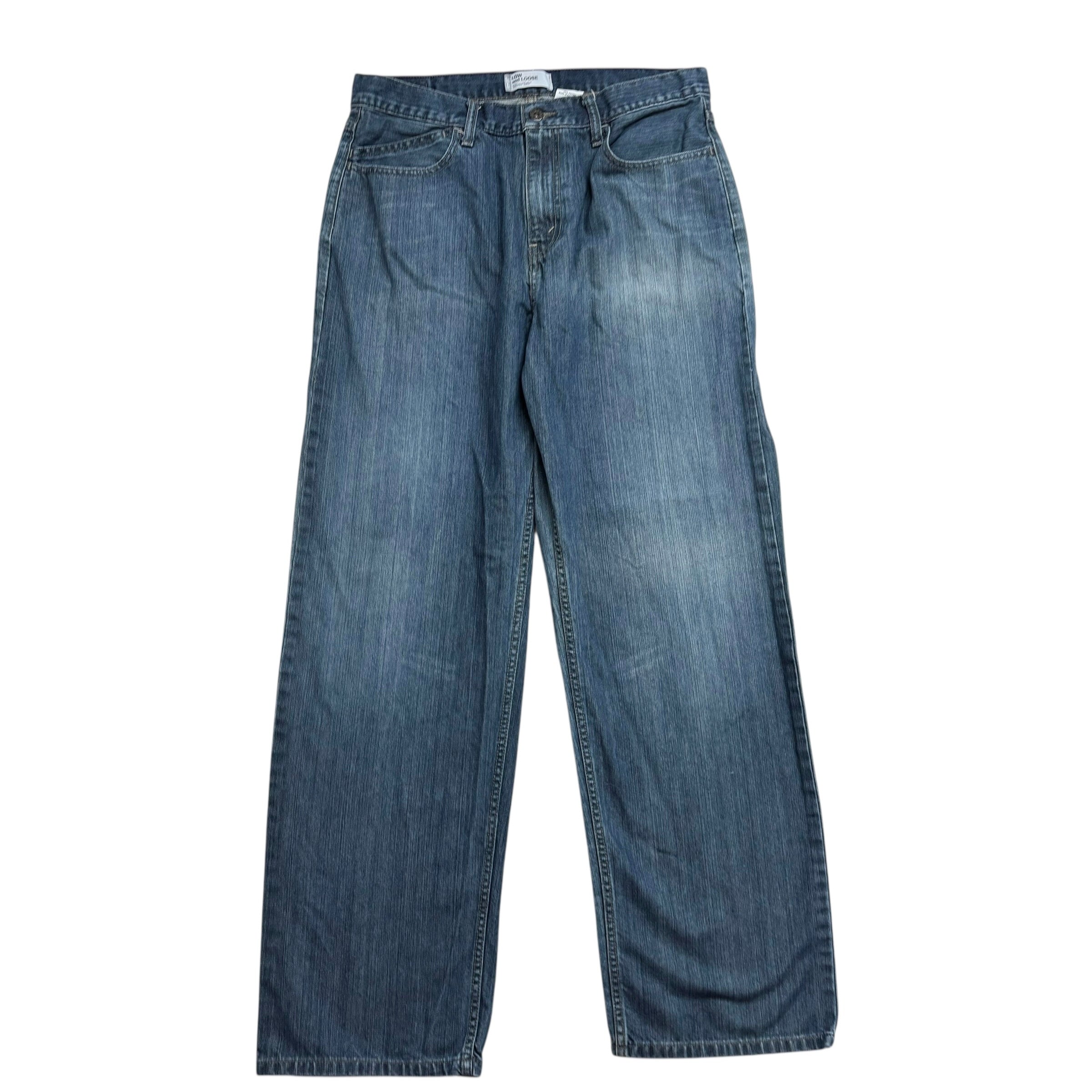 Vintage Levis SilverTab Baggy Jeans W34 L34 Mens Mid Blue Relaxed Fit Denim