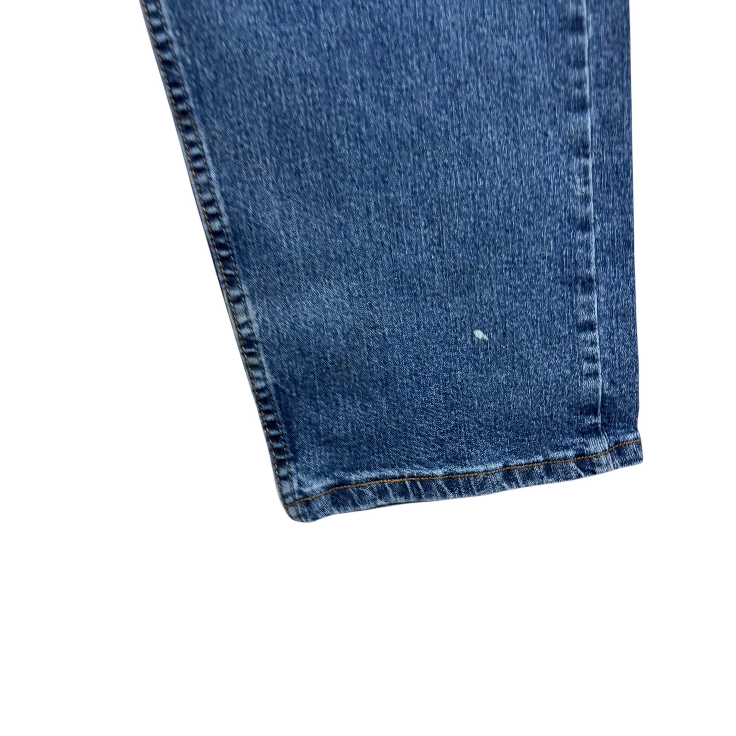 Wrangler Jeans W42 L30 Mens Dark Blue Relaxed Straight Fit Stretch Denim (F)