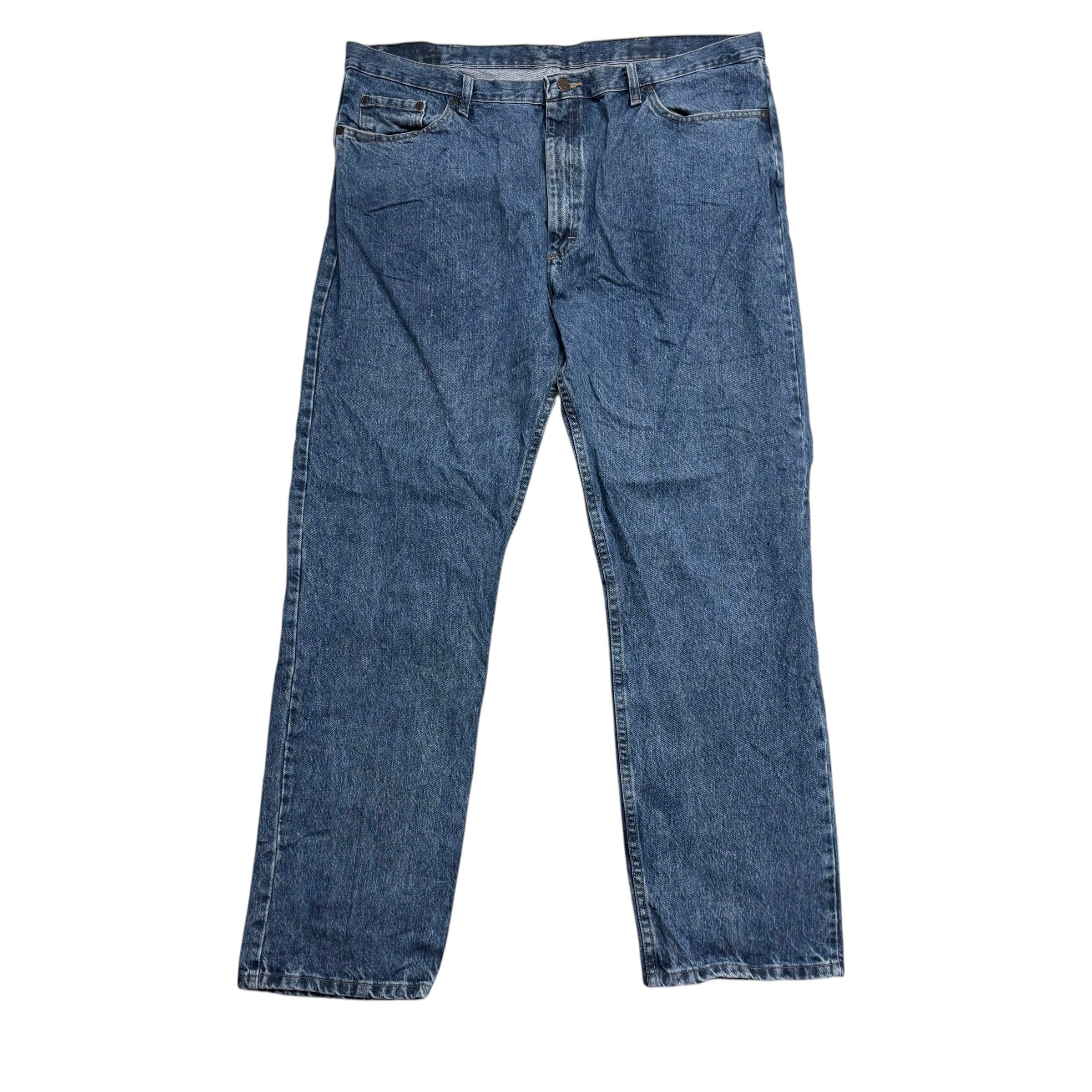 Wrangler Jeans W42 L32 Mens Mid Blue Regular Straight Fit Denim