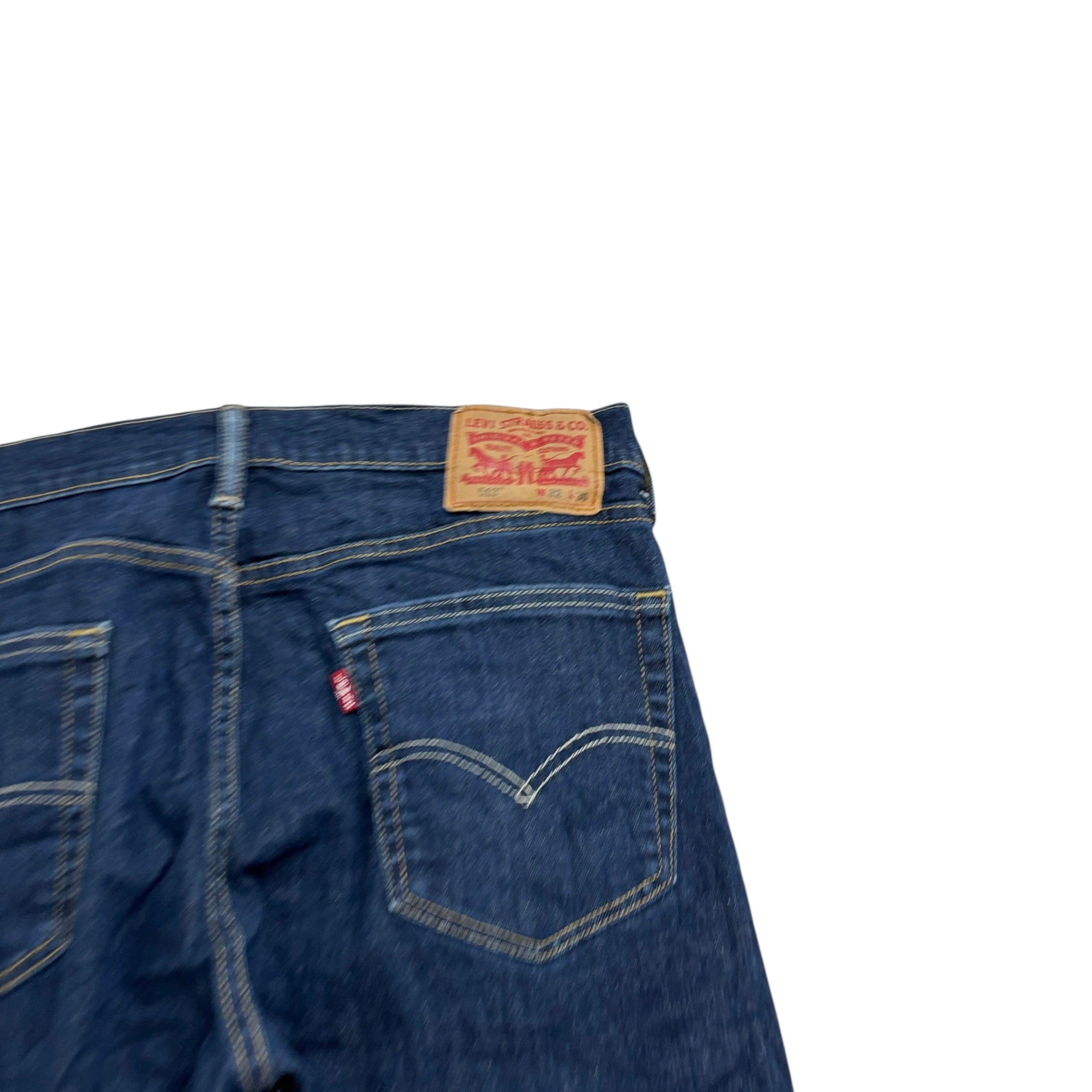 Levis 513 Jeans W32 L30 Mens Dark Blue Slim Straight Fit Stretch Denim (E)