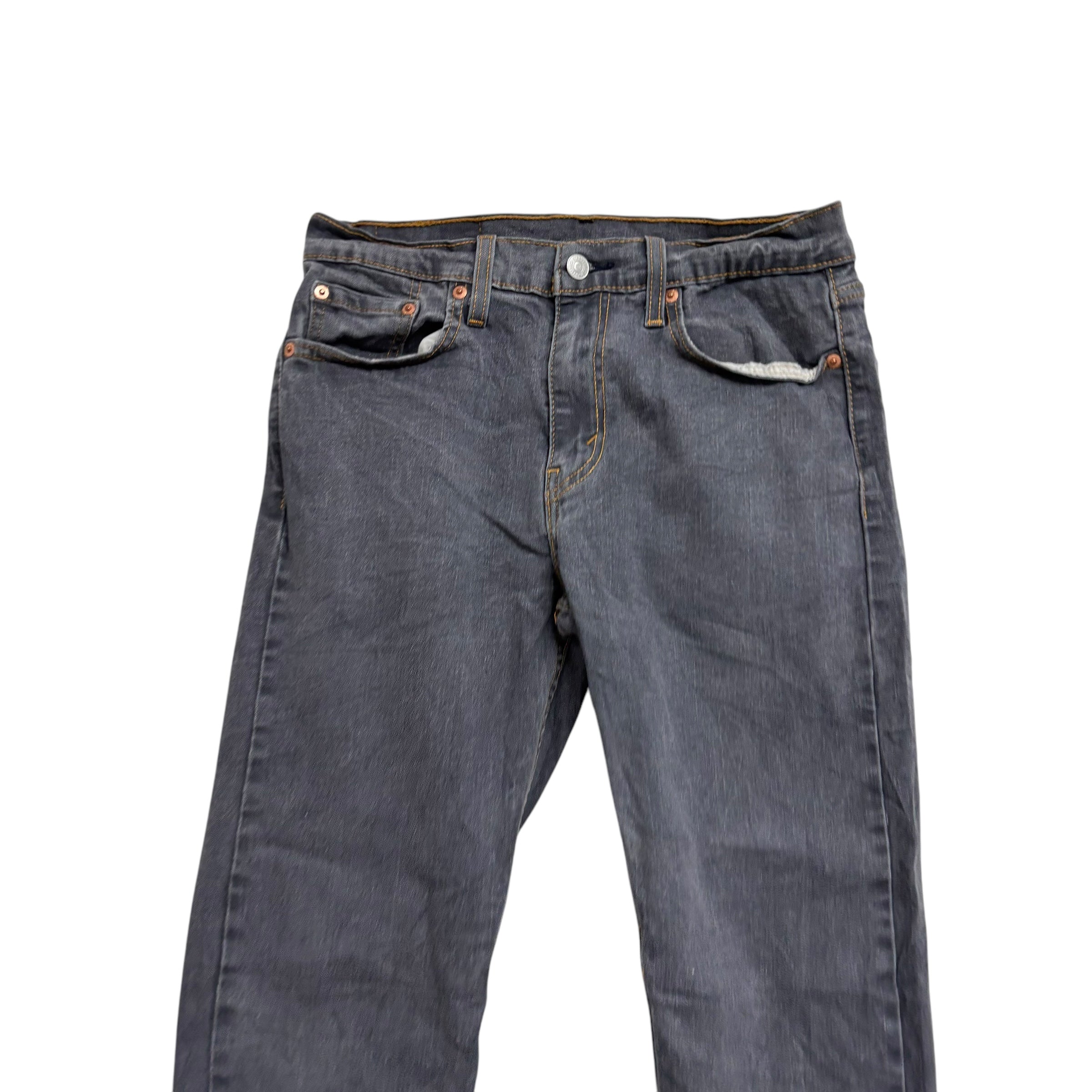 Levis 502 Jeans W29 L29 Mens Grey Slim Taper Fit Stretch Denim