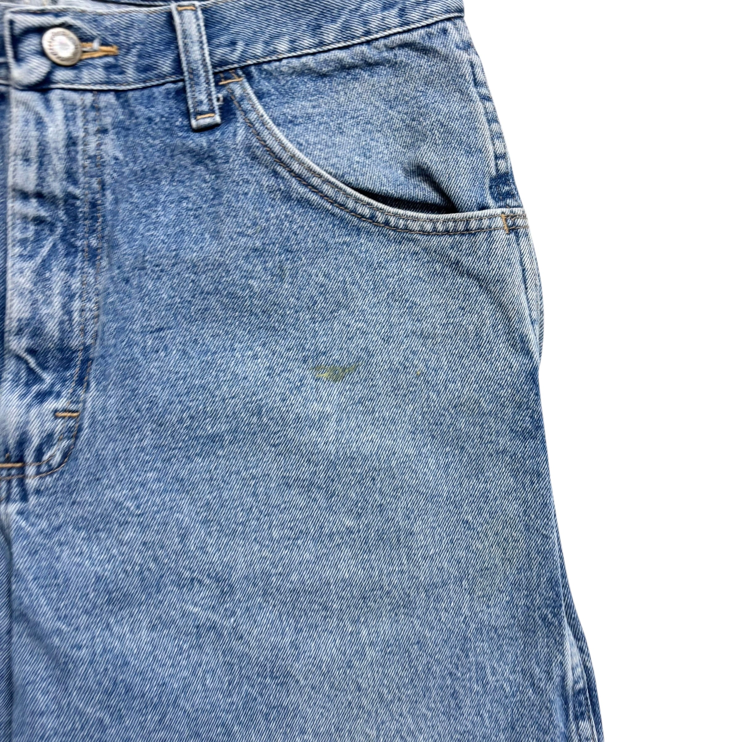 Wrangler Baggy Jorts W30 Mens Denim Shorts Mid Blue Relaxed Fit Vintage