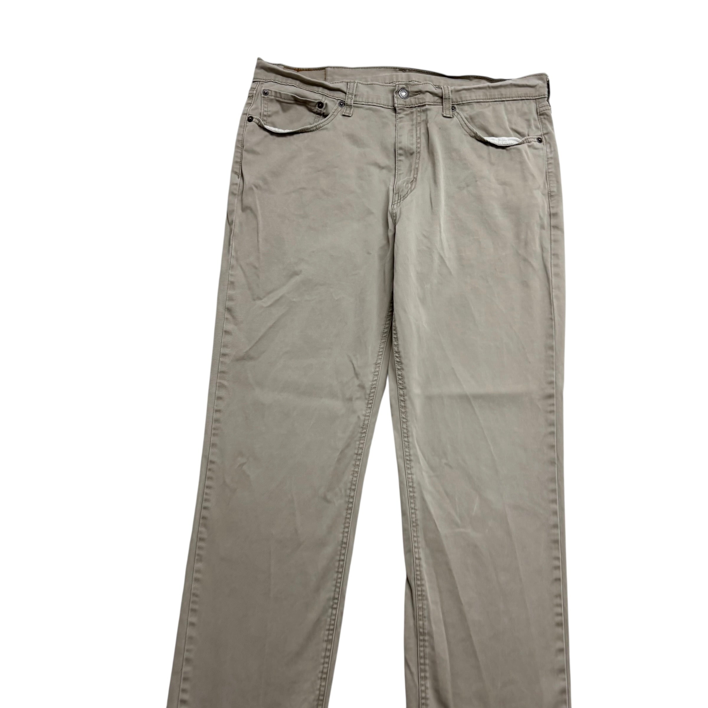 Levis 541 Trousers W36 L32 Mens Beige Athletic Tapered Fit Stretch Pants (E)