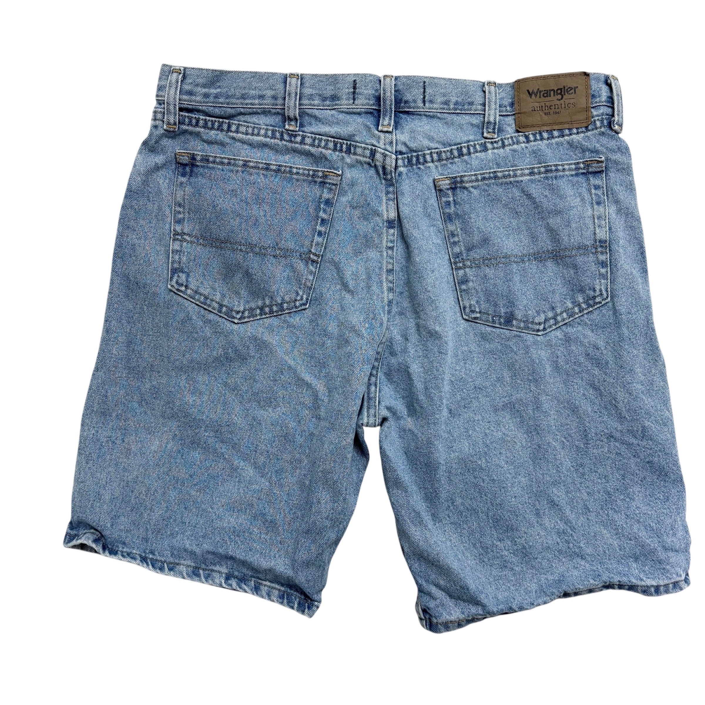 Wrangler Baggy Jorts W36 Mens Denim Shorts Light Blue Relaxed Fit