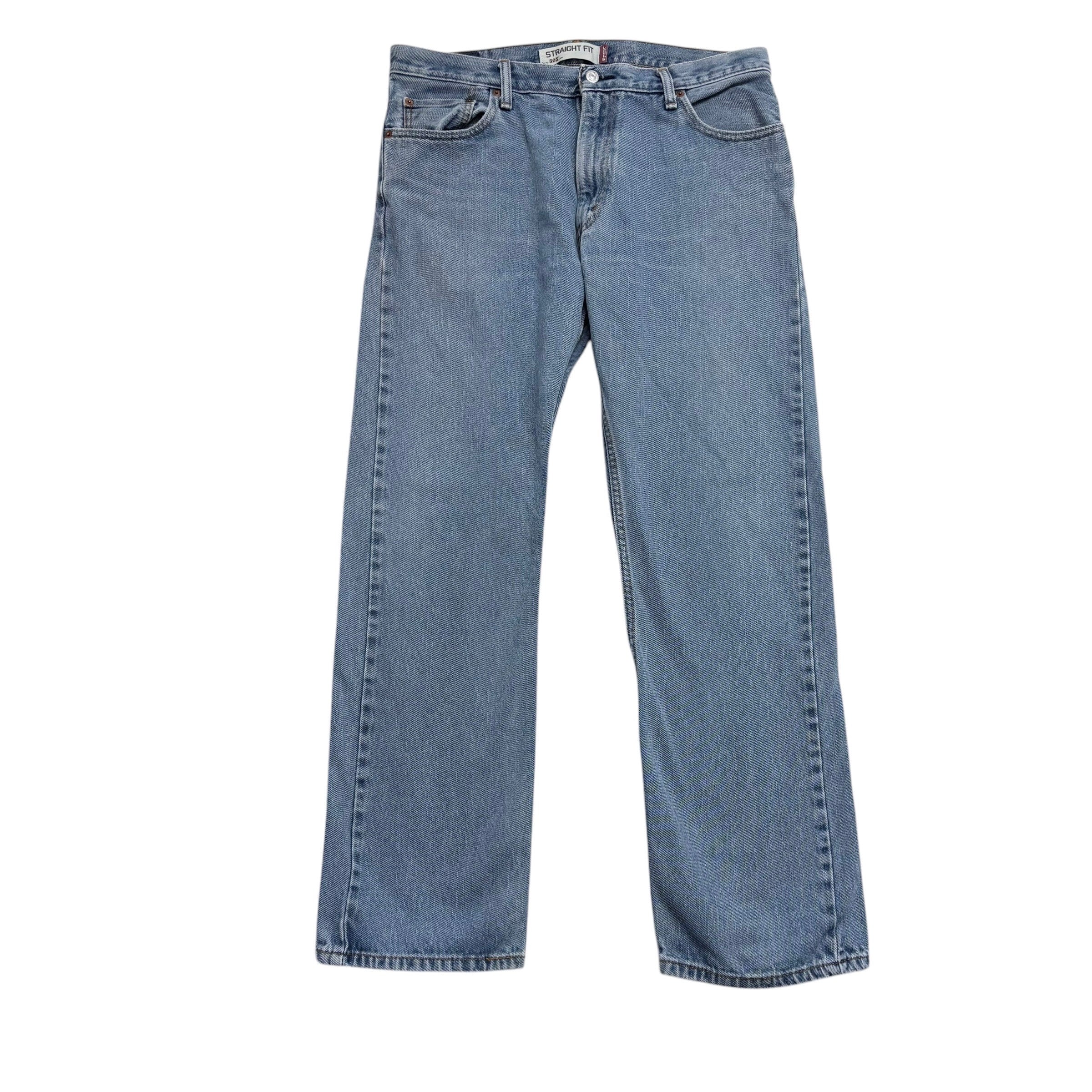 Levis 505 Jeans W36 L32 Mens Light Blue Regular Straight Fit Vintage Denim