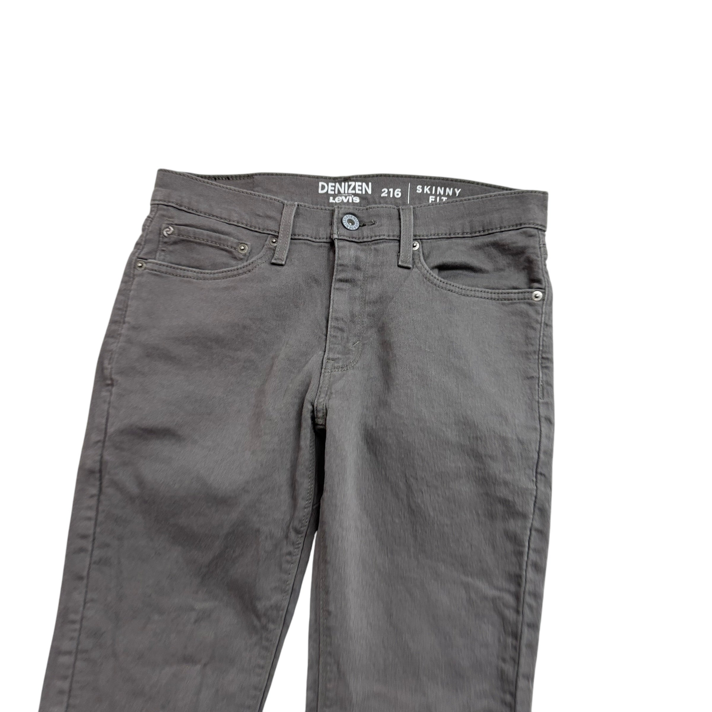 Levis Denizen Trousers W31 L31 Mens Grey Skinny Fit Stretch Pants (E)