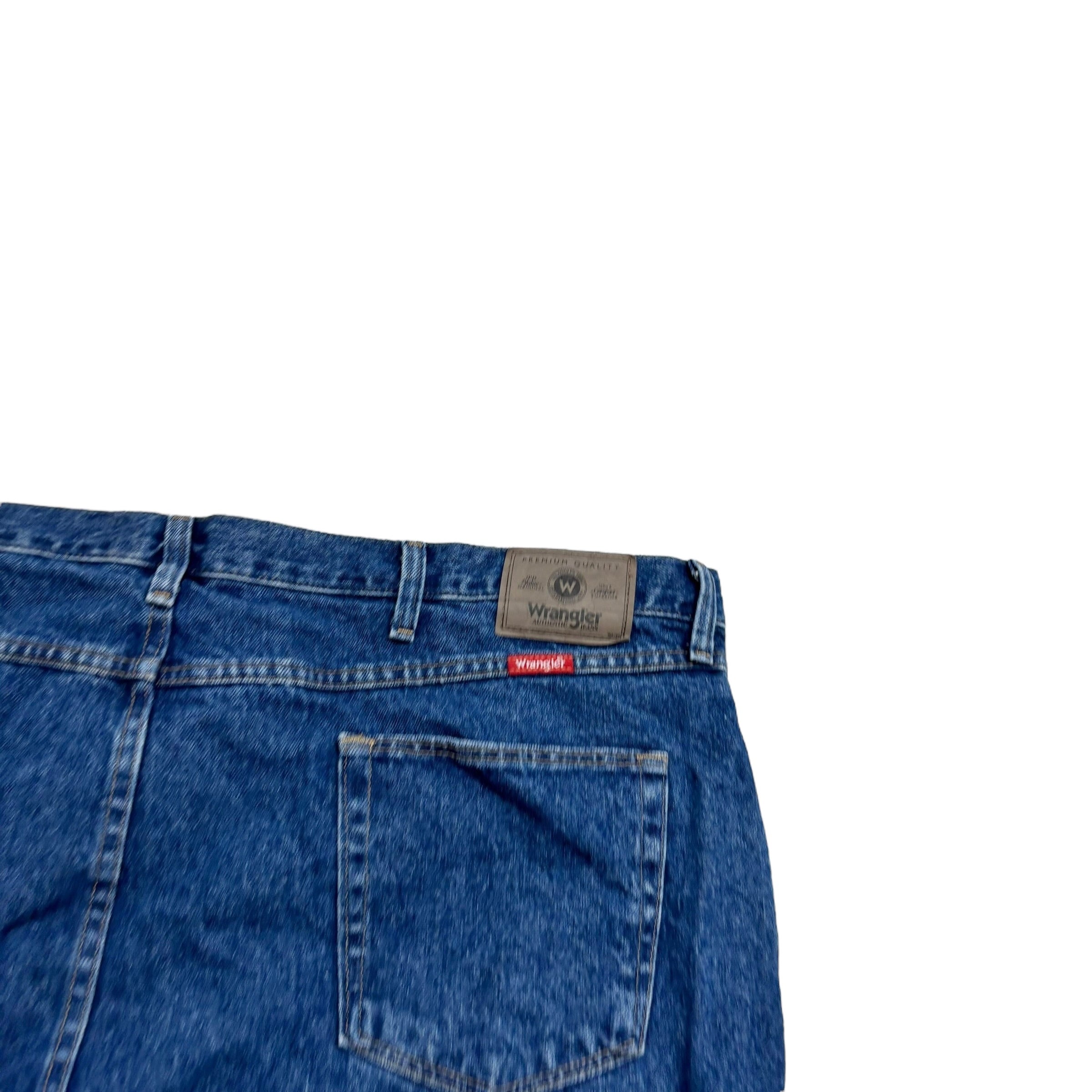 Wrangler Jeans W48 L32 Mens Mid Blue Regular Straight Fit Denim