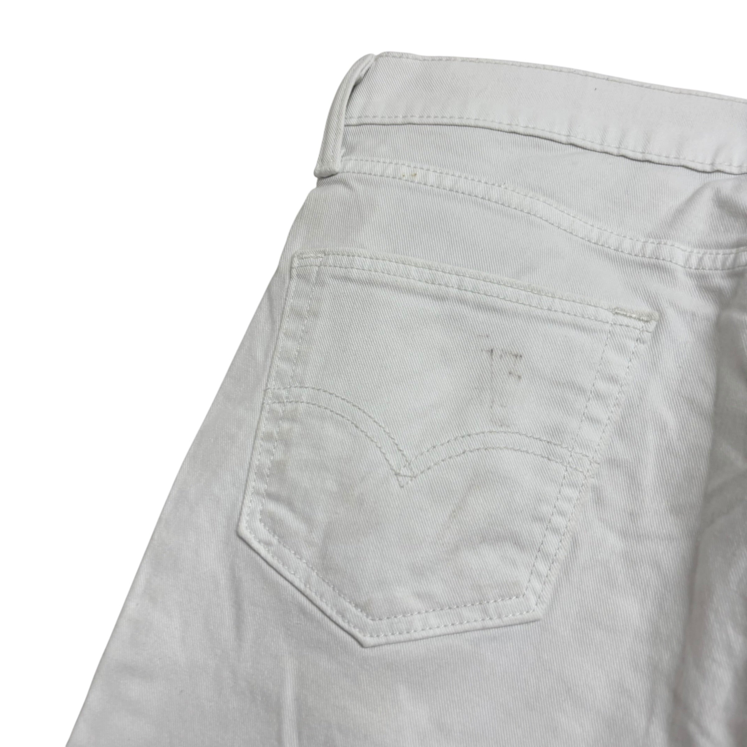 Levis 511 Jeans W33 L32 Mens White Slim Fit Stretch Denim