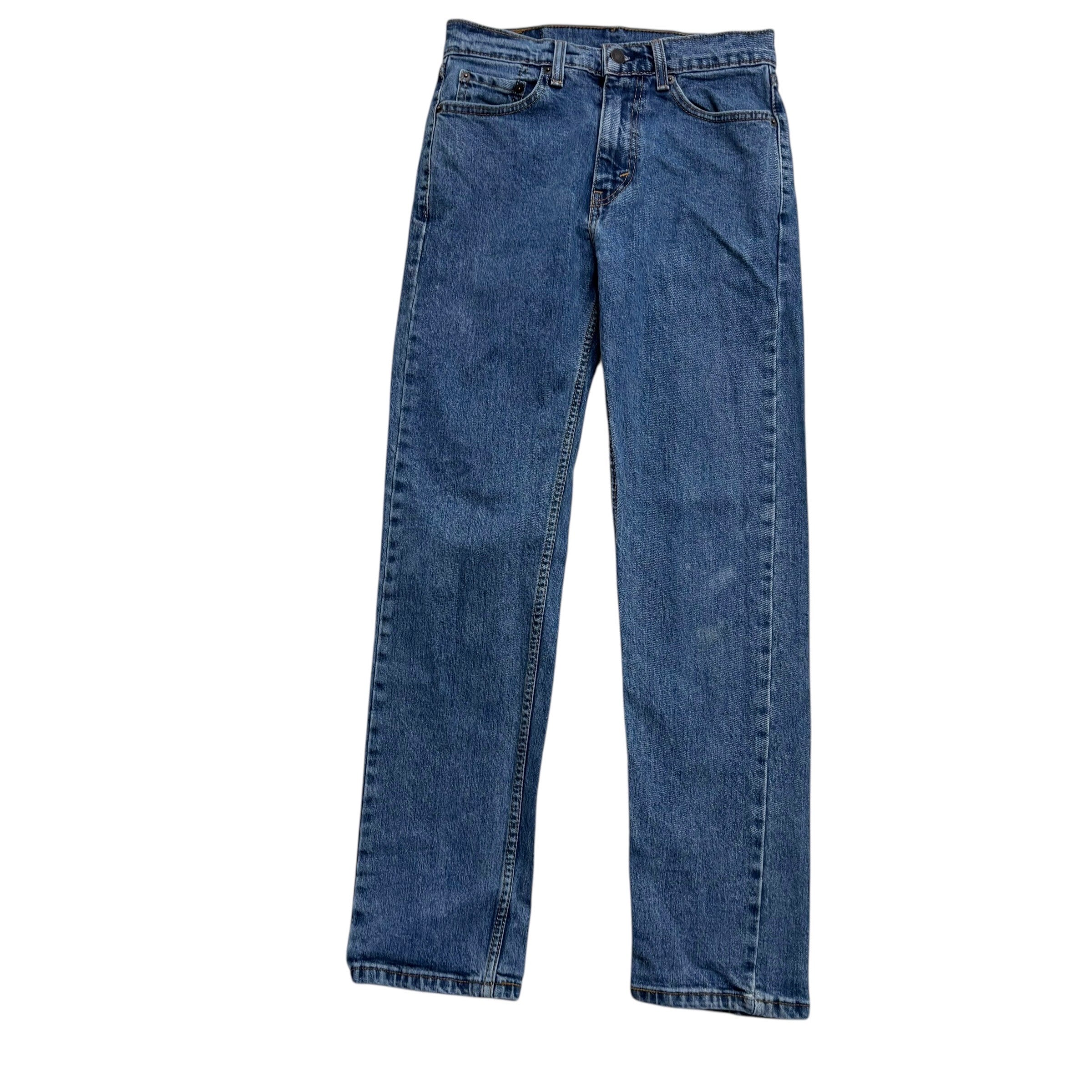 Levis 505 Jeans W27 L30 Mens Mid Blue Regular Straight Fit Stretch Denim