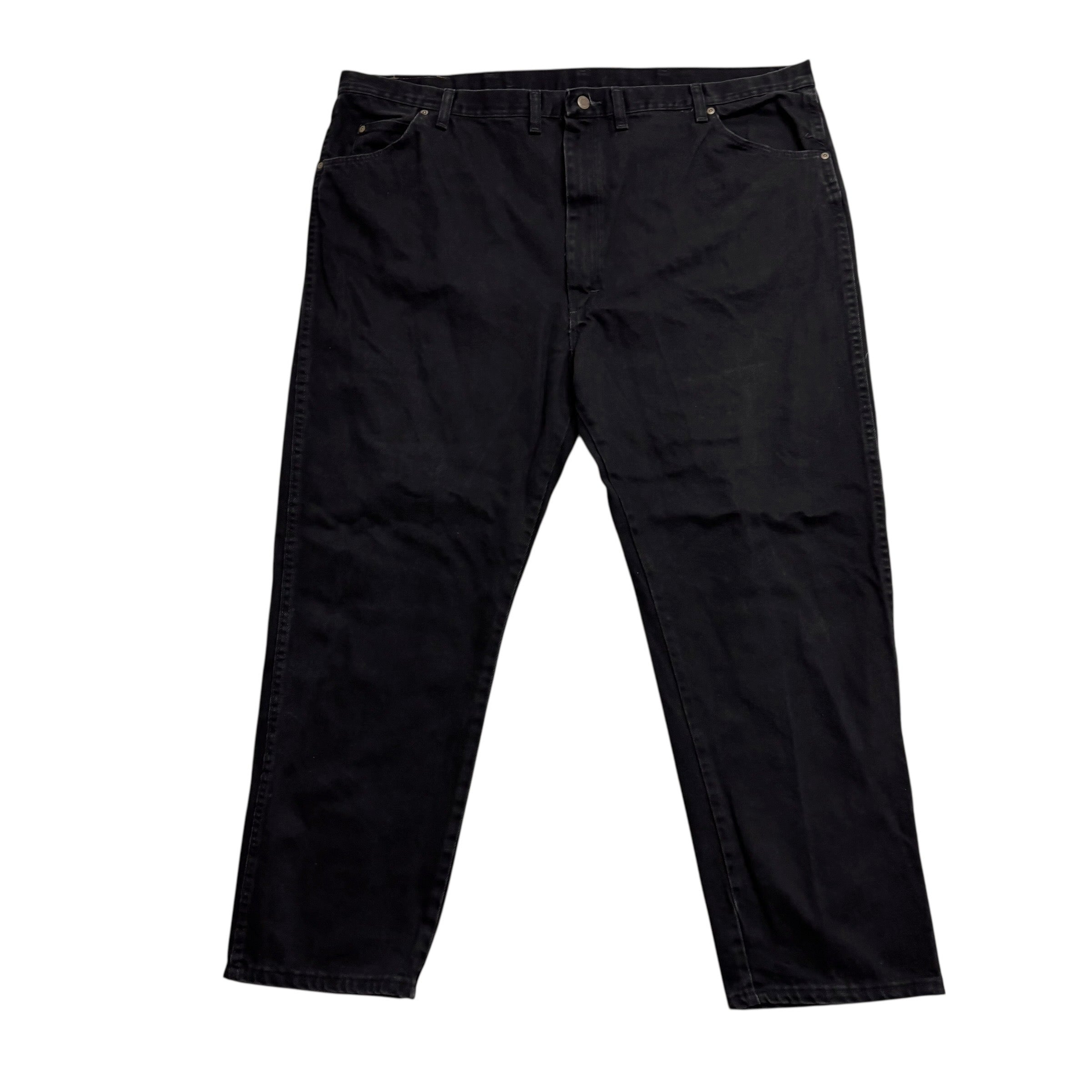 Wrangler Jeans W46 L30 Mens Black Relaxed Tapered Fit Vintage Denim (E)