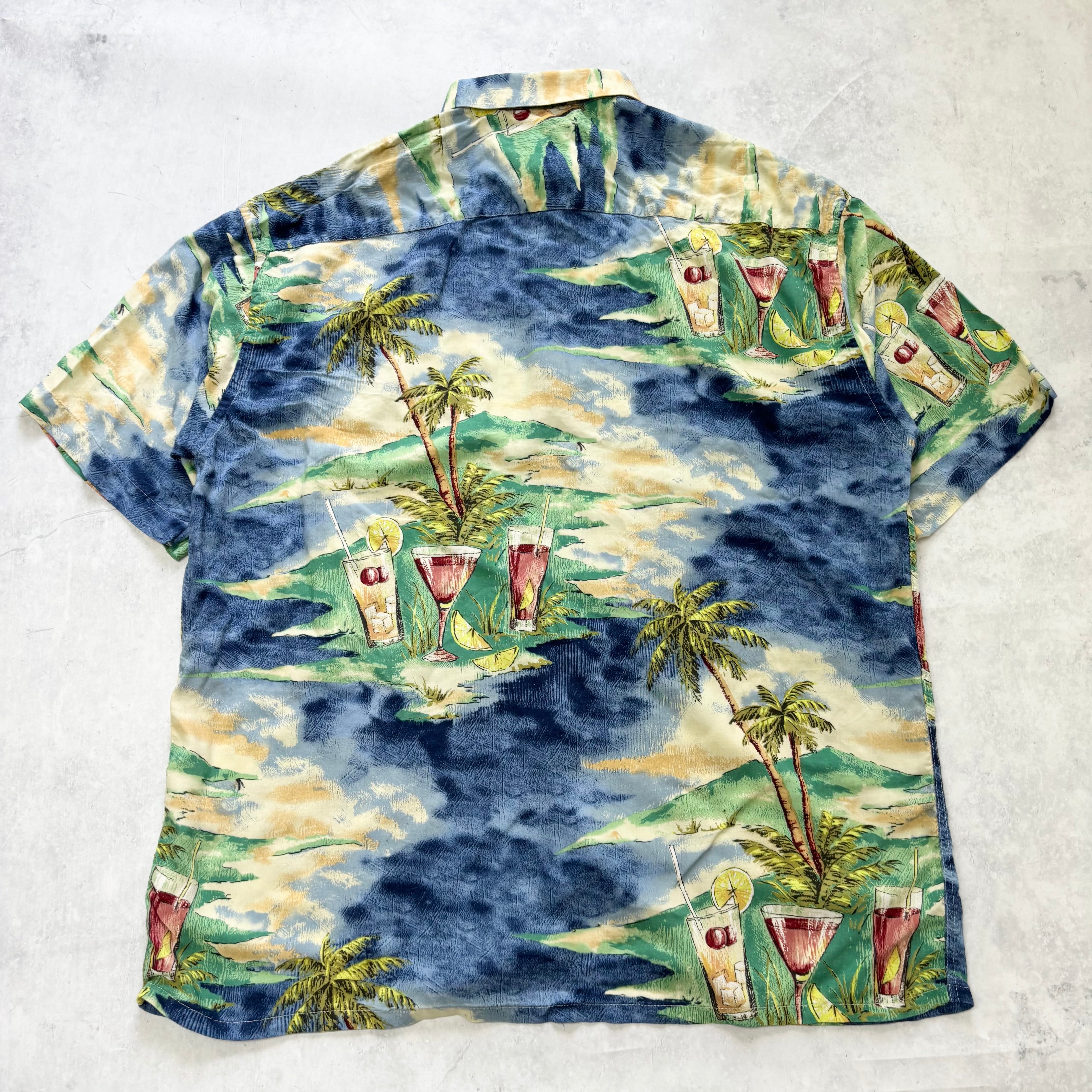 Vintage Hawaiian Shirt Mens XL Multi Floral Aloha Short Sleeve Rayon (E)